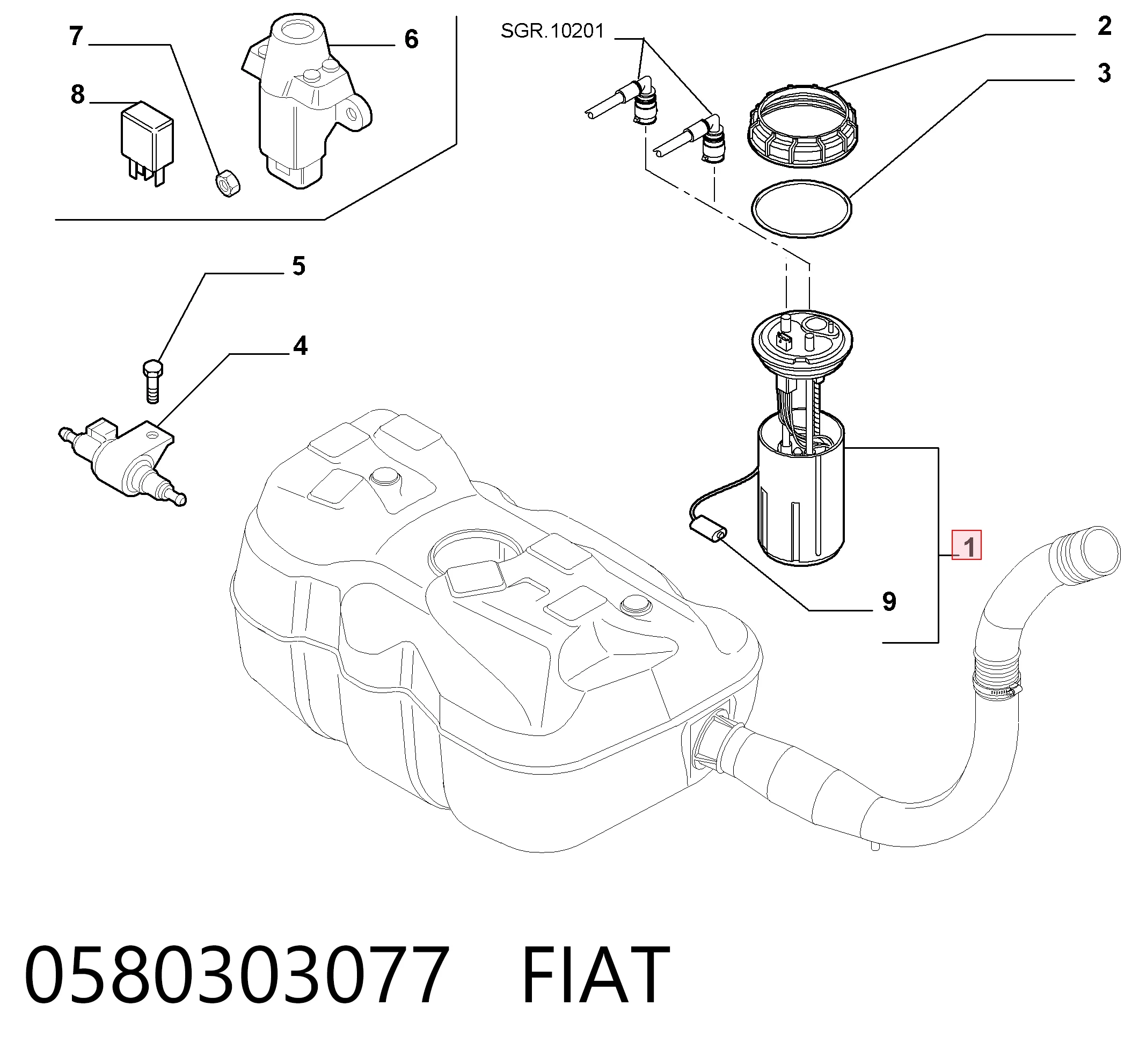Moduł pompy paliwowej z czujnikiem poziomu paliwa Fiat Ducato III awangarda (250) (2006 - 2026) cena, od 96,70 USD
