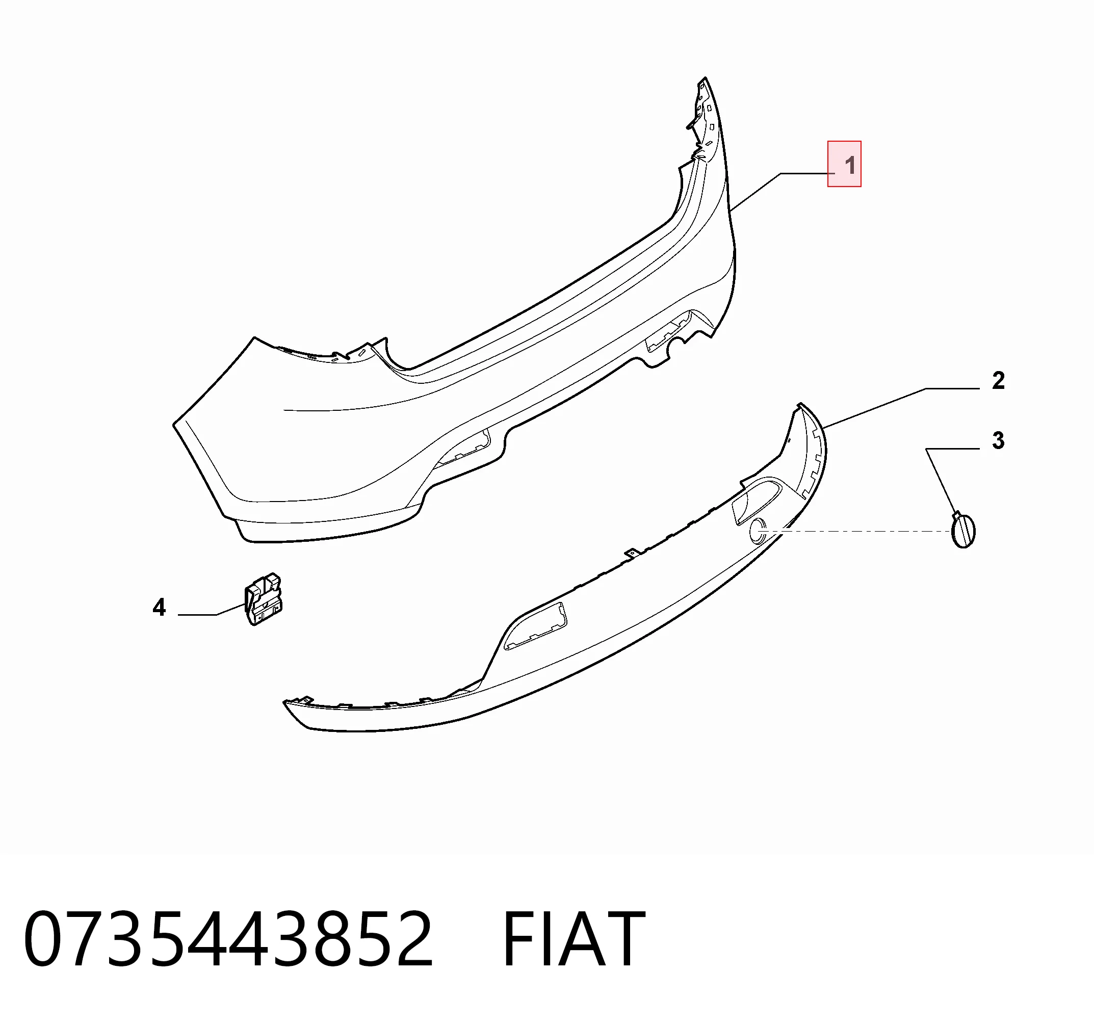 Zderzak tylny do Fiat Bravo II 198