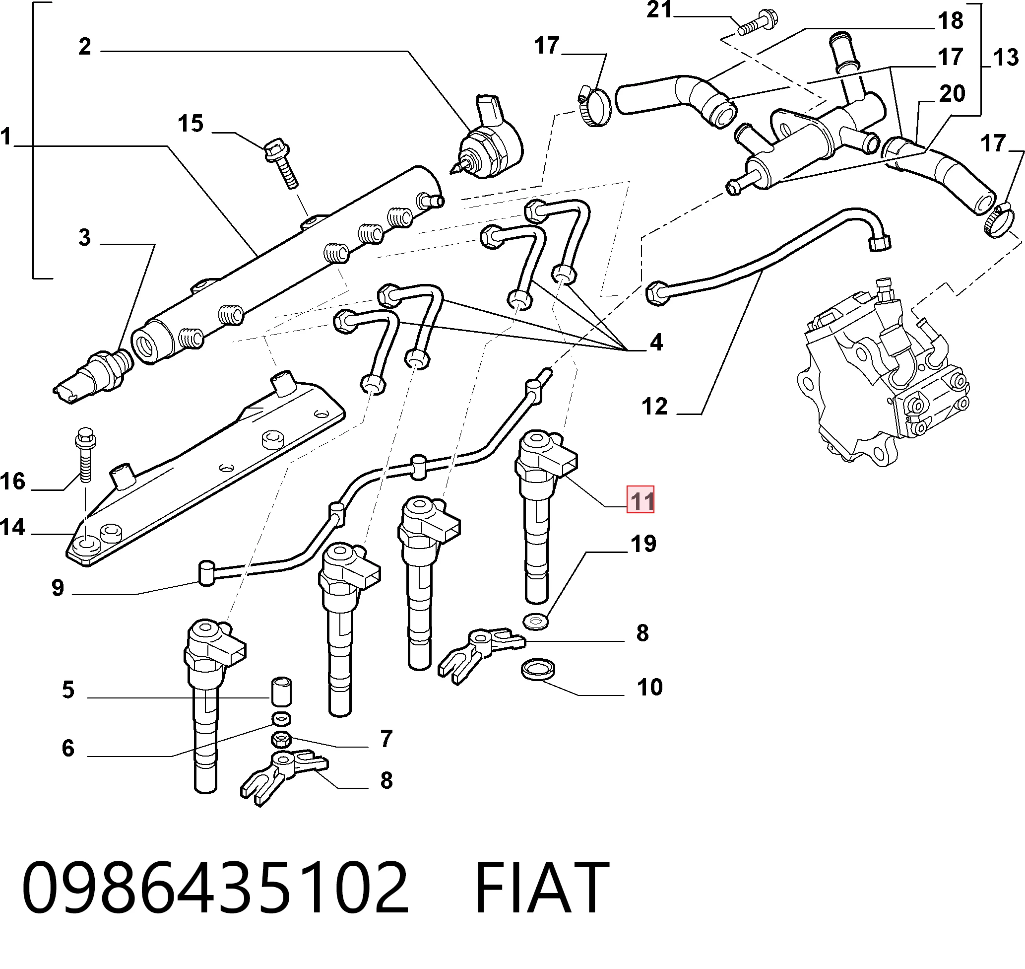 Do koszyka Wtryskiwacz paliwa Opel Corsa D S07