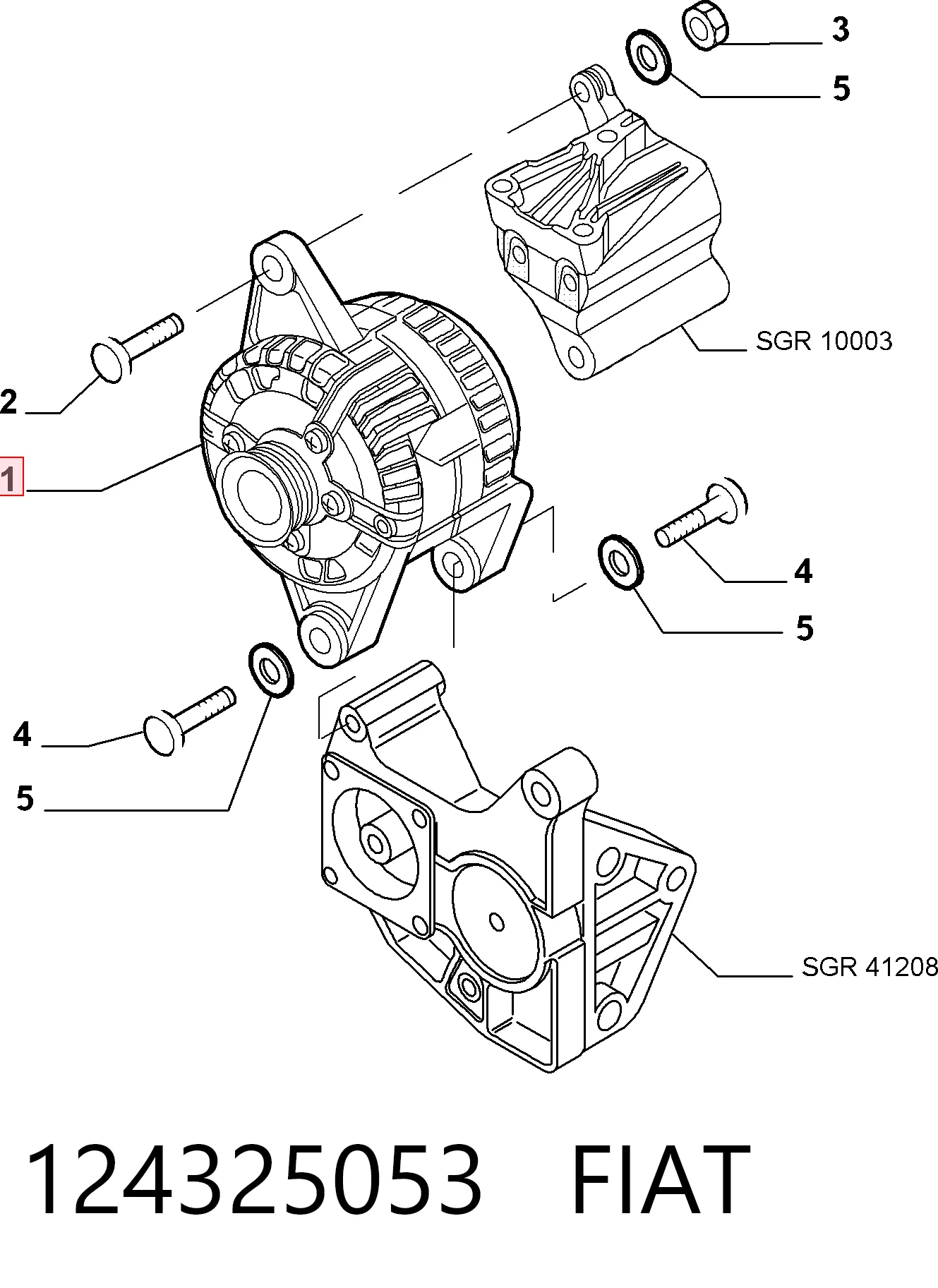 124325053 Fiat/Alfa/Lancia Alternator