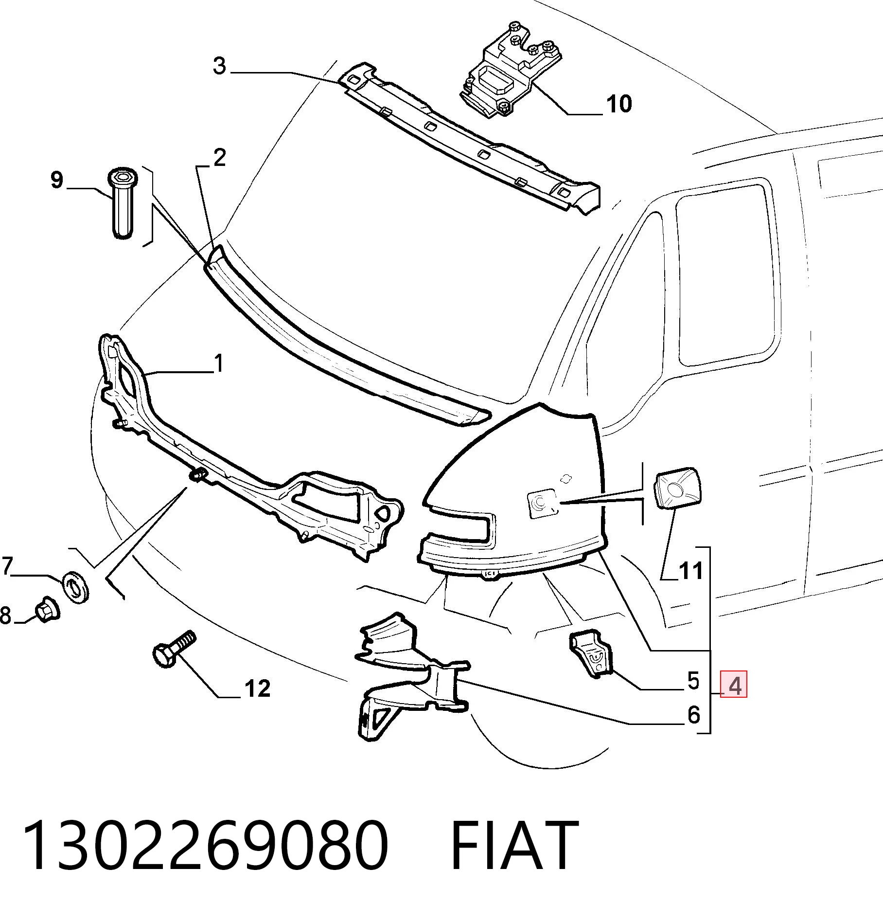 Błotnik przedni prawy do Peugeot Boxer I 230L