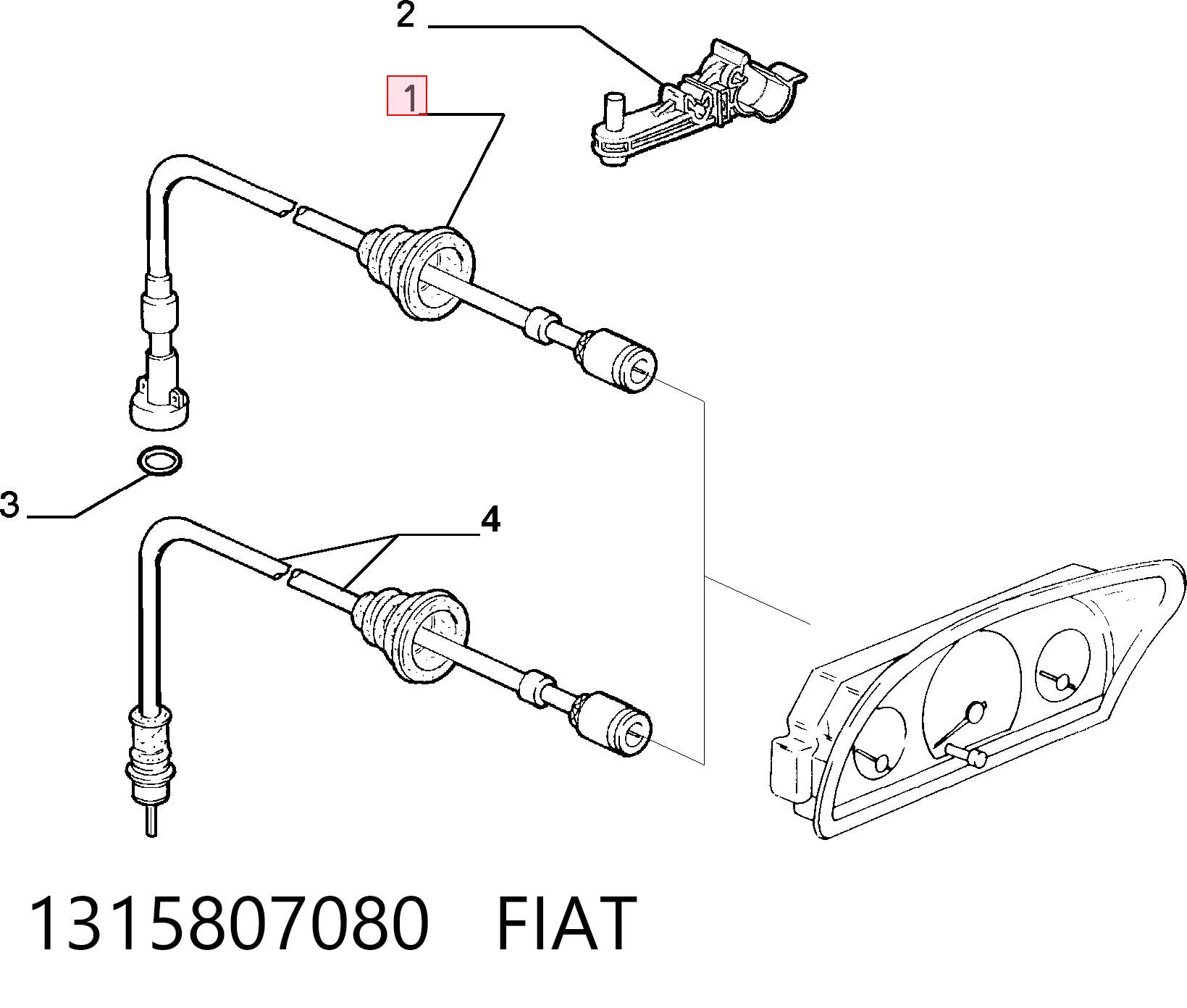 Linka prędkościomierza Fiat Ducato I