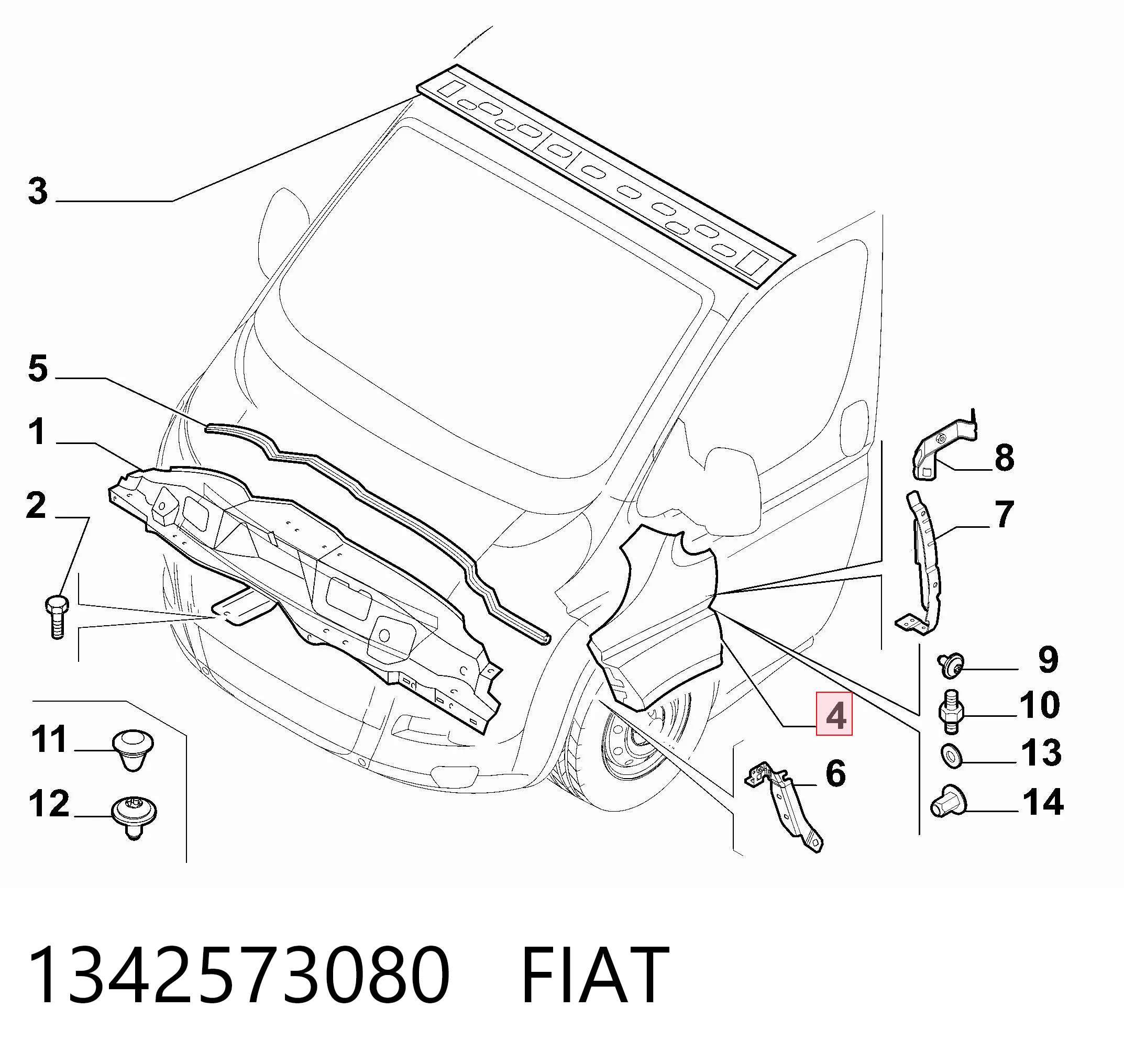 Błotnik przedni prawy Peugeot Boxer III awangarda (250) (2006 - 2026) cena, od 130,18 USD