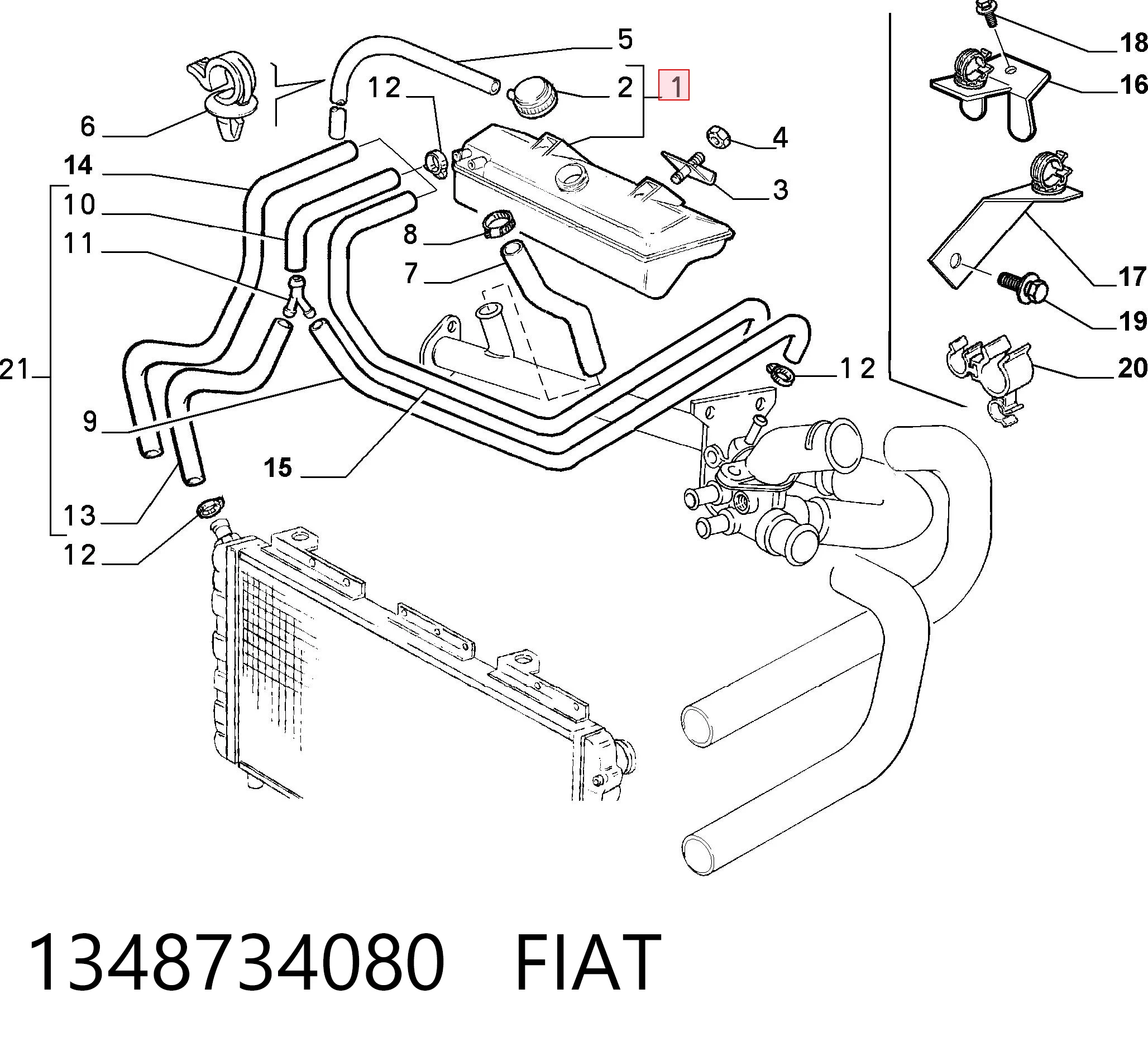 Zbiorniczek wyrównawczy układu chłodzenia do Fiat Ducato II 244