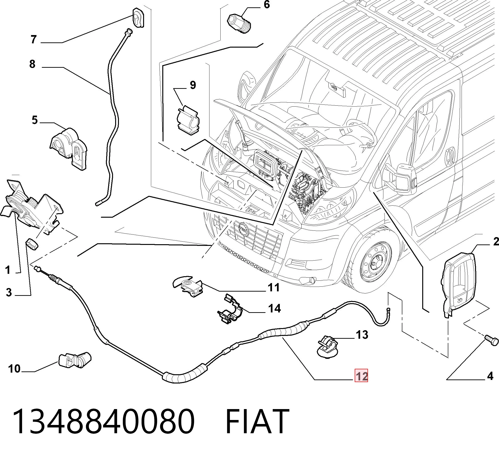 Kupić Linka otwierania maski Peugeot Boxer  244 w dobrej cenie