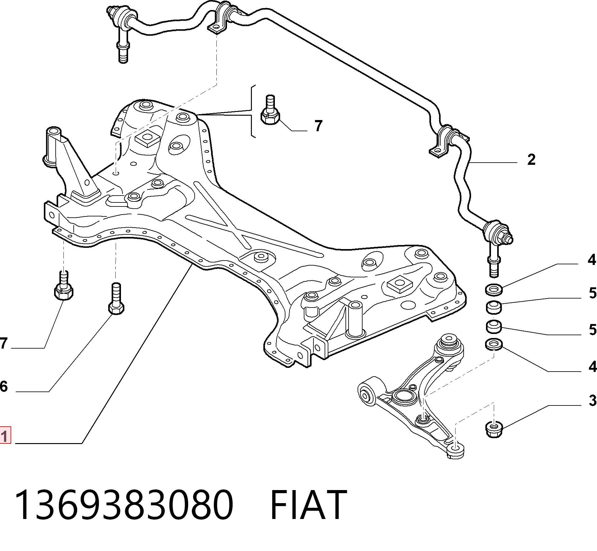 Korpus osi przedniej do Fiat Ducato III 250