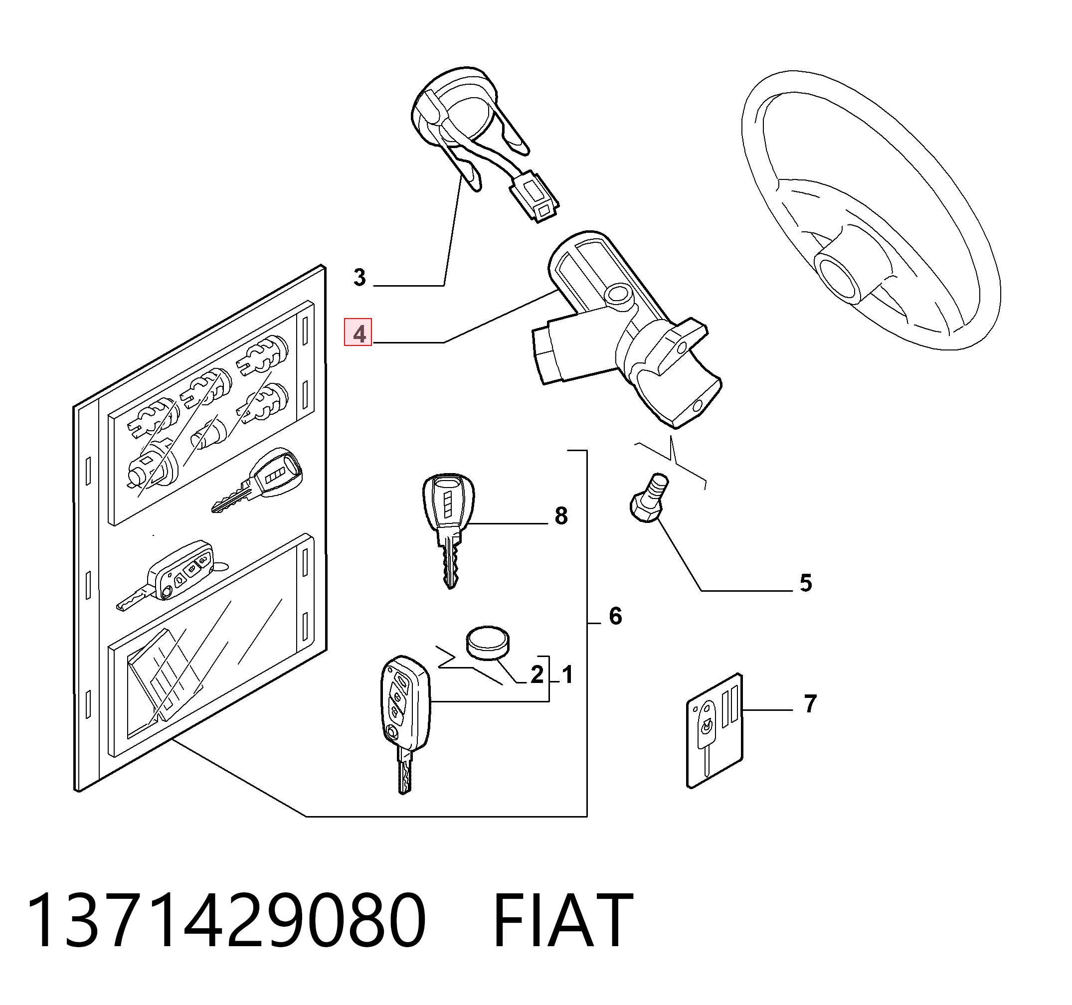 1371429080 Fiat/Alfa/Lancia Stacyjka zapłonowa