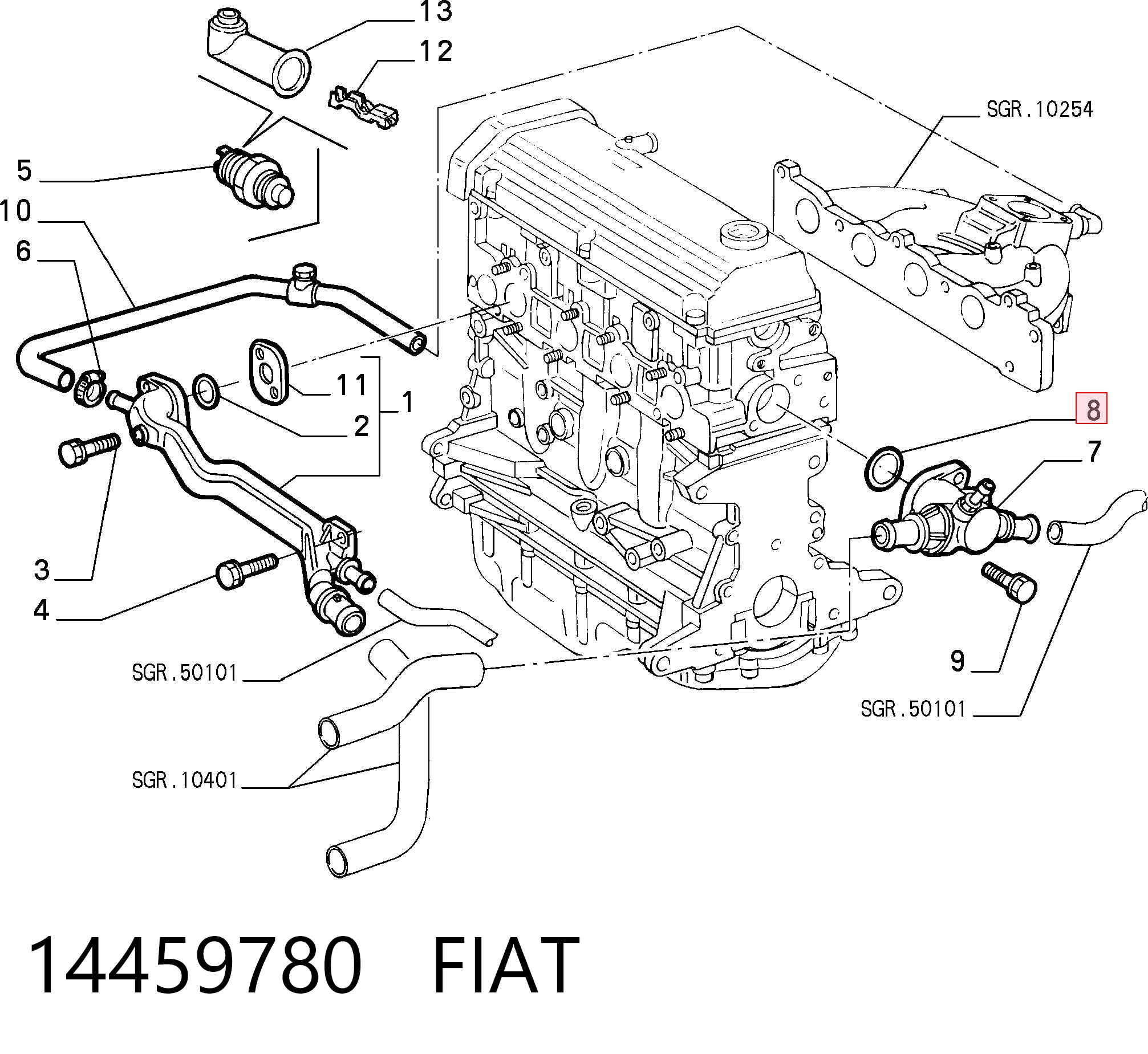Uszczelka termostatu Opel Omega A sedana (16, 17, 19) (1986 - 1994) cena, od 1,47 USD