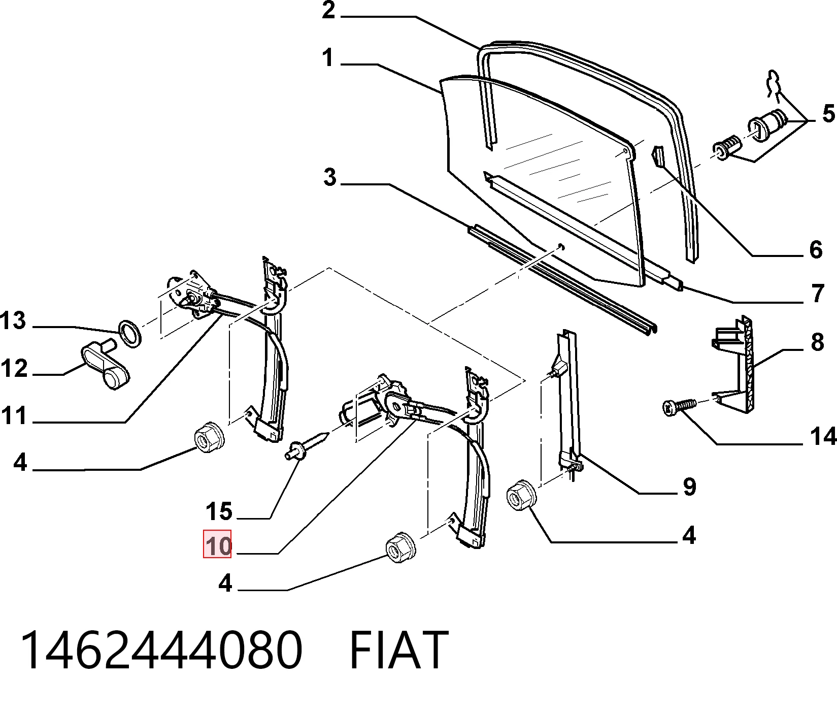  Mechanizm podnoszenia szyby drzwi przednich prawych Peugeot Expert 