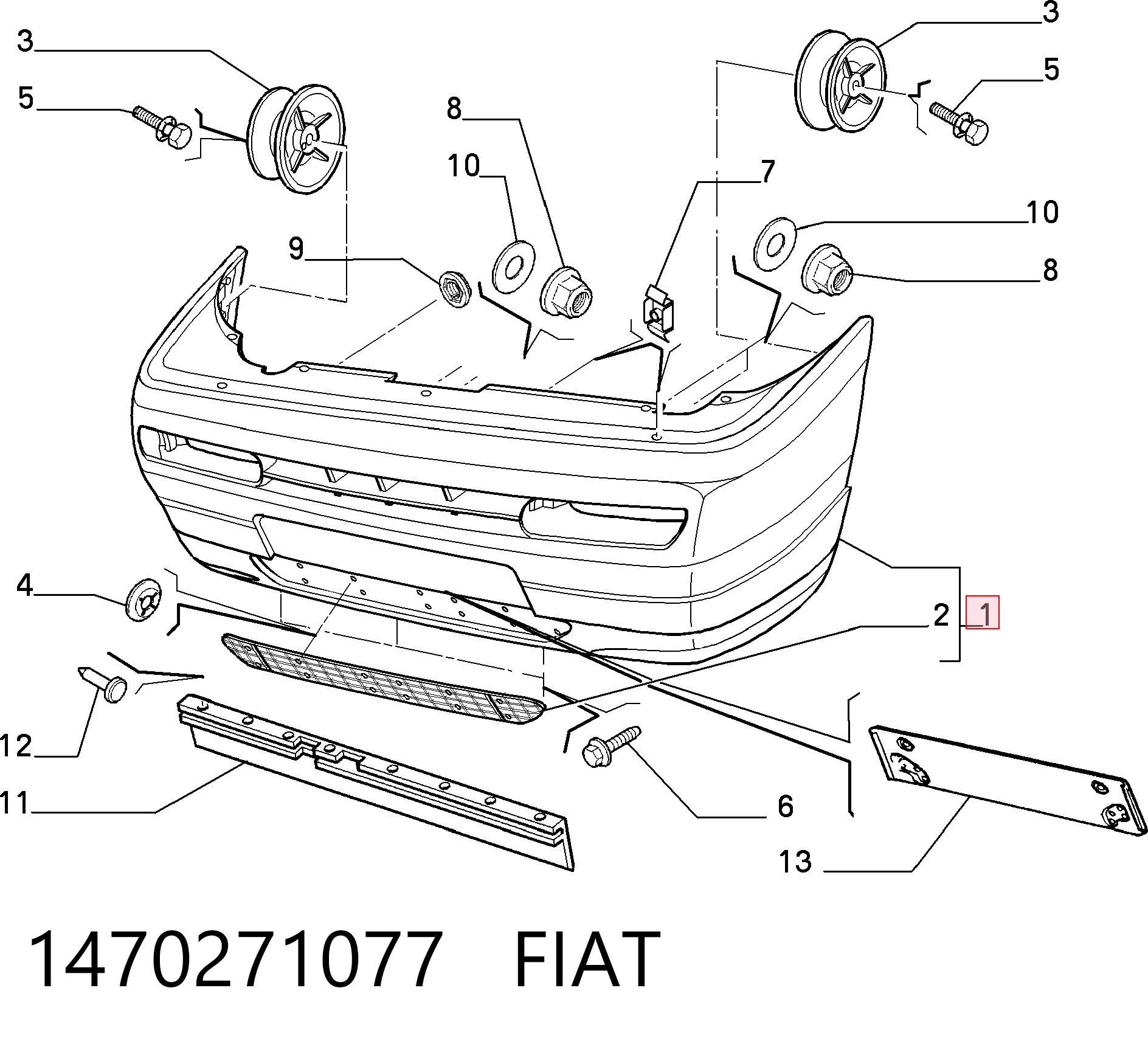Zderzak przedni Citroen Evasion minivan (22, U6) (1994 - 2002) cena, od 109,16 USD