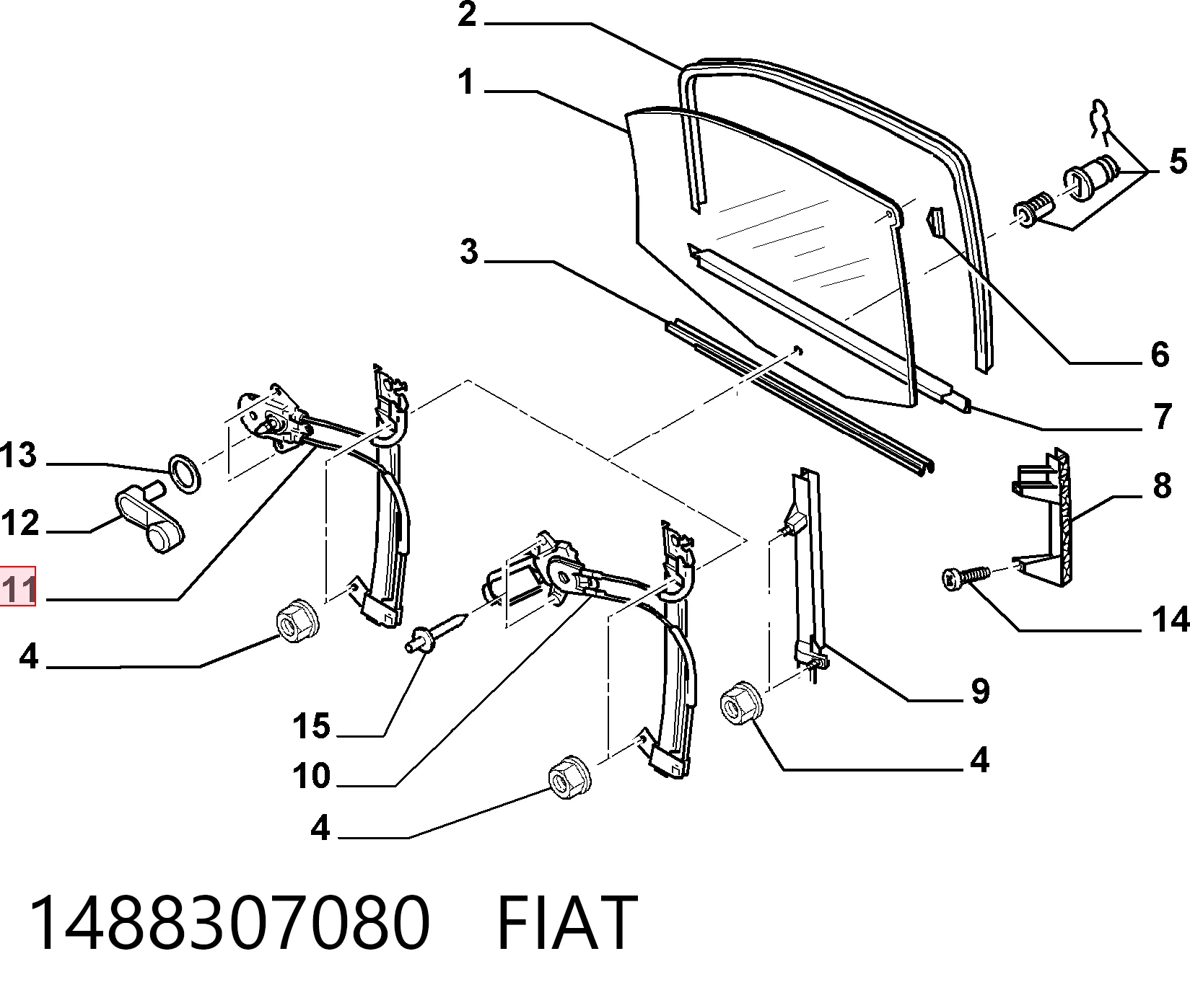 922190 Peugeot/Citroen Mechanizm podnoszenia szyby drzwi przednich lewych