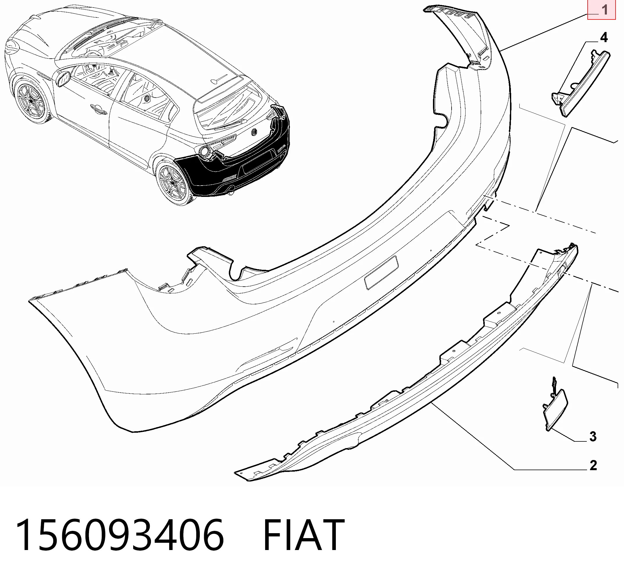 Zderzak tylny do Alfa Romeo Giulietta  940