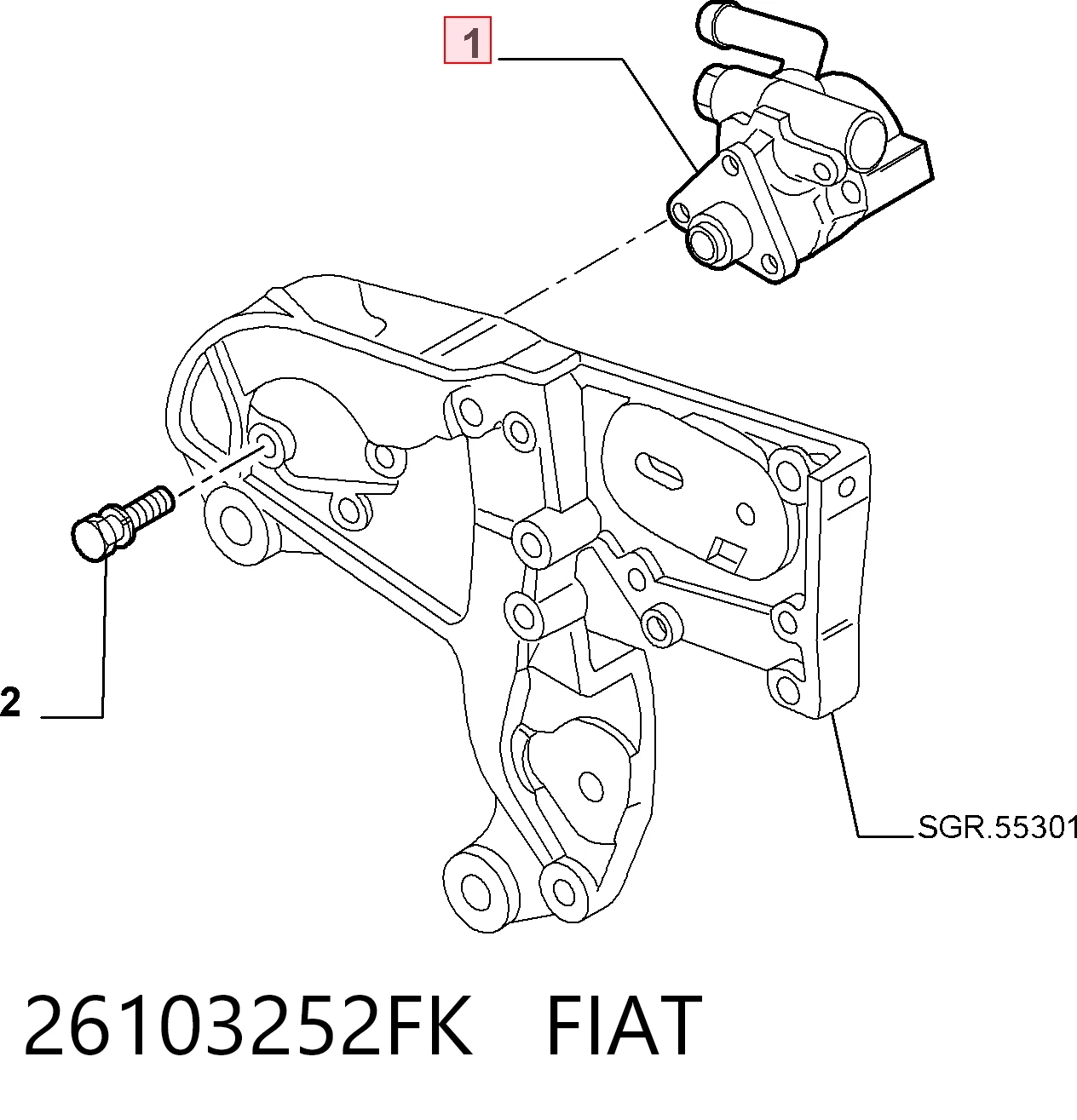 Pompa wspomagania hydraulicznego kierownicy do Fiat Bravo II 198