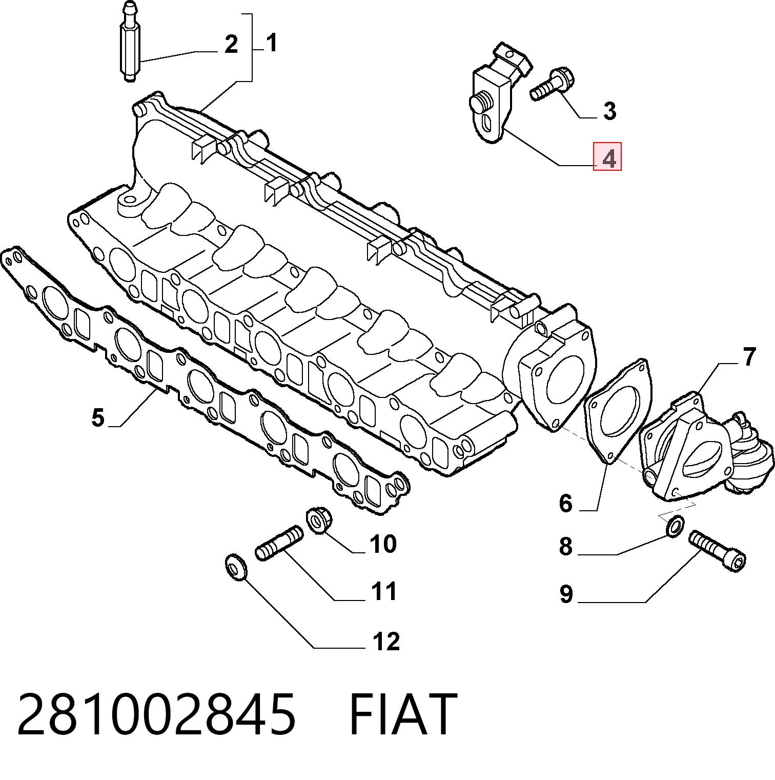 281002845 Fiat/Alfa/Lancia Czujnik ciśnienia w kolektorze ssącym, MAP