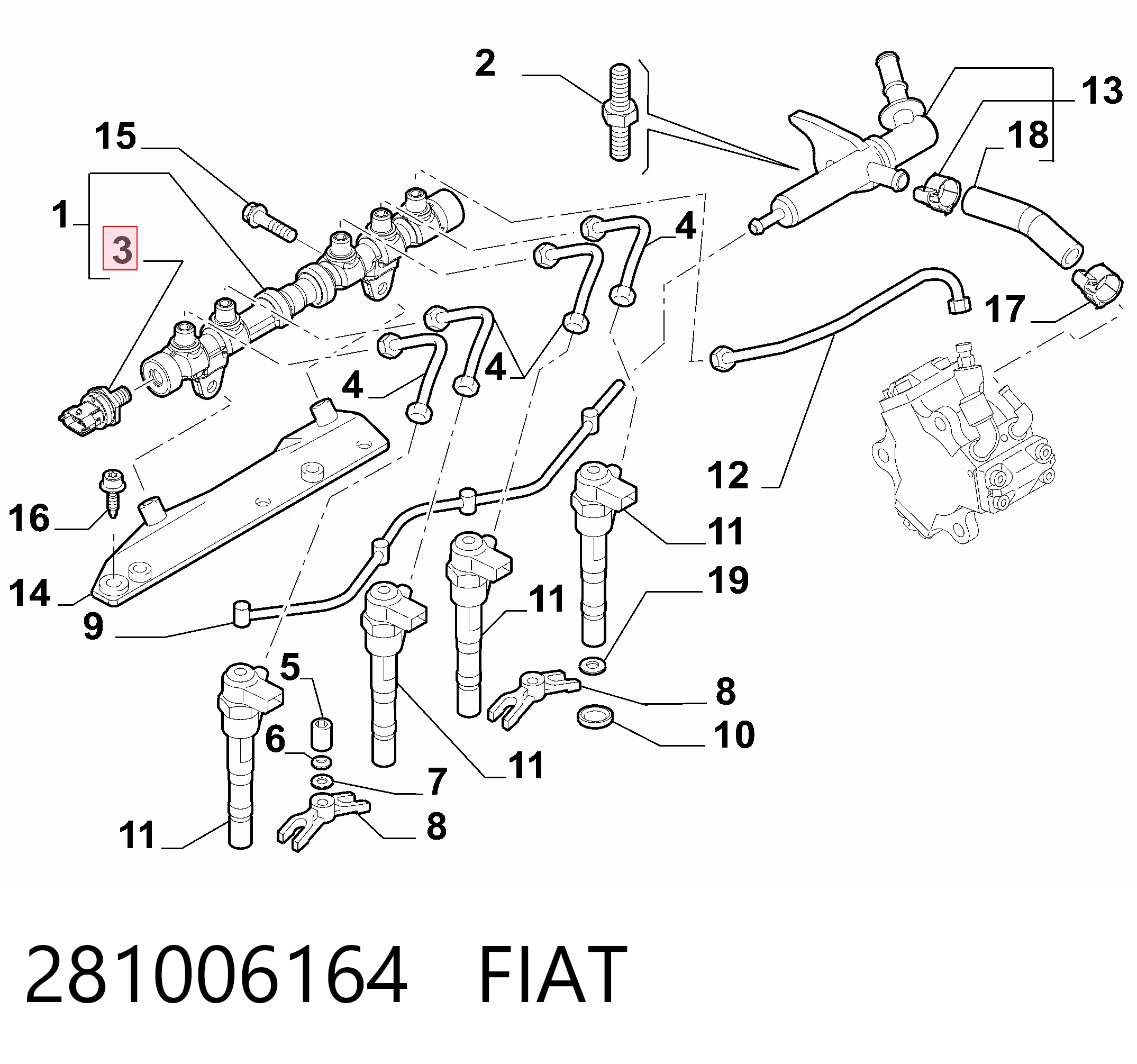 Czujnik ciśnienia paliwa Fiat Qubo minivan (225) (2008 - 2026) cena, od 48,03 USD