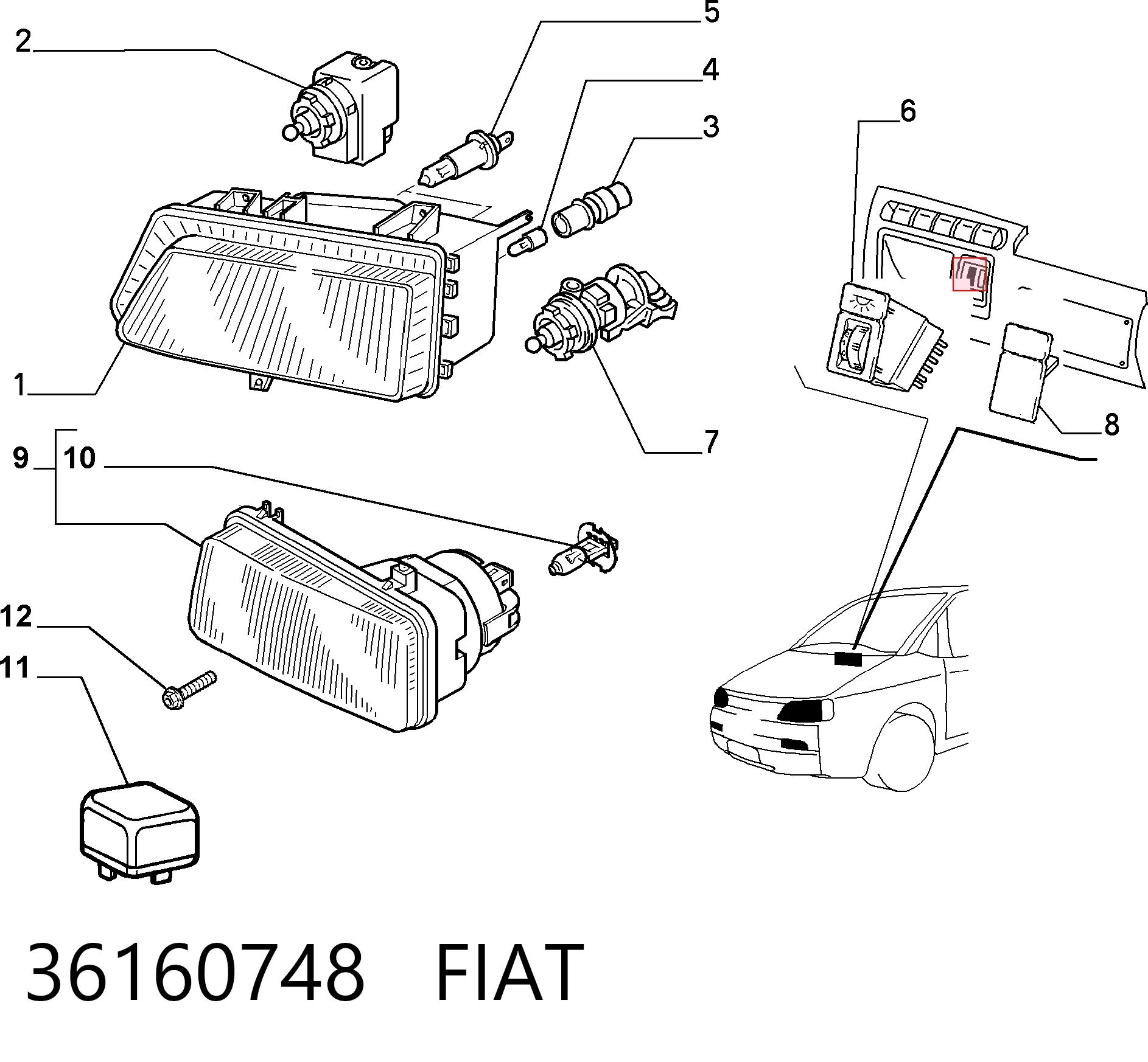 Reflektor lewy Renault (RVI) 1474268080 cena, od 37,46 USD