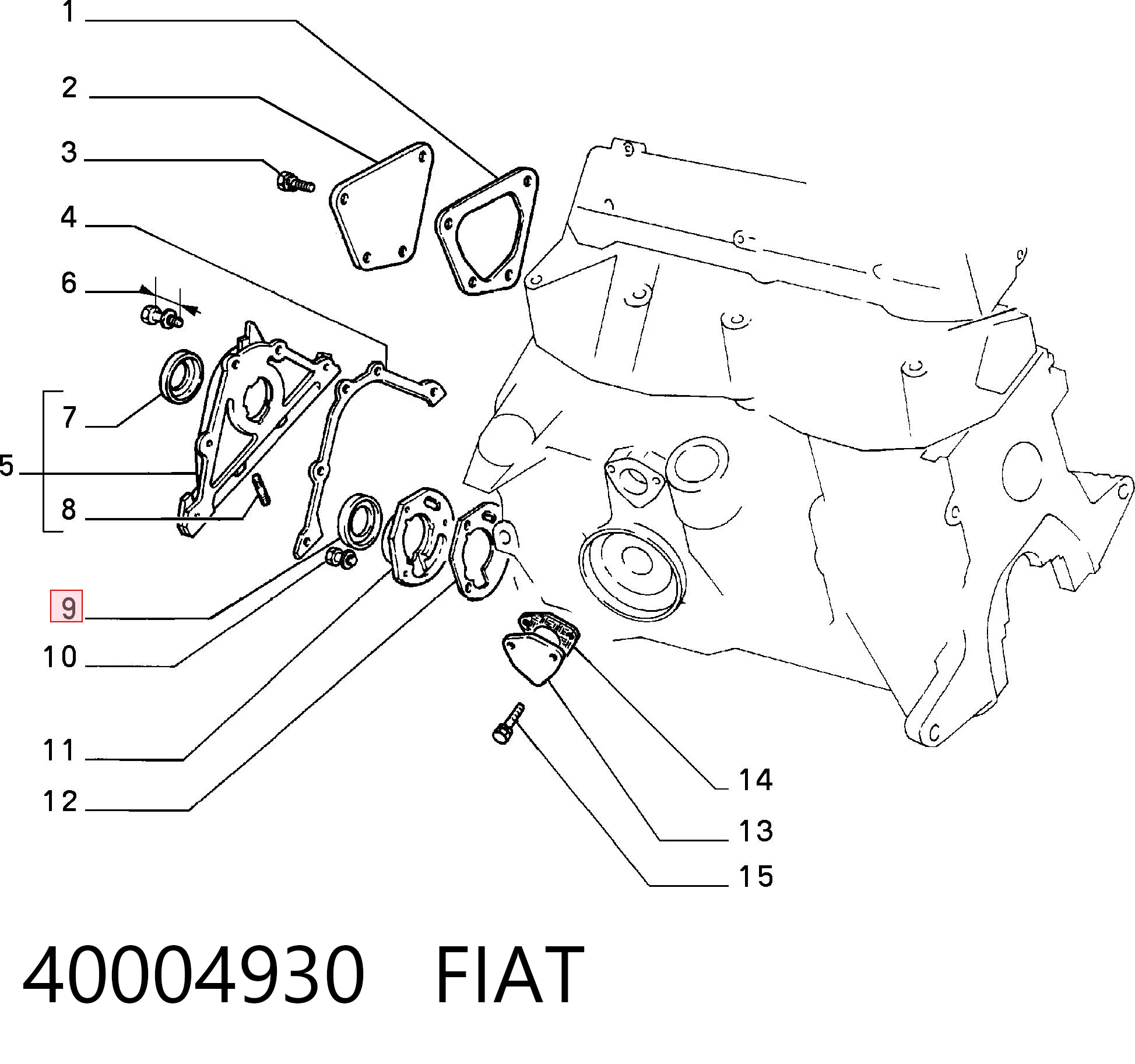 Uszczelniacz wałka rozrządu silnika Fiat Doblo I awangarda (223) (2001 - 2010) cena, od 5,23 USD