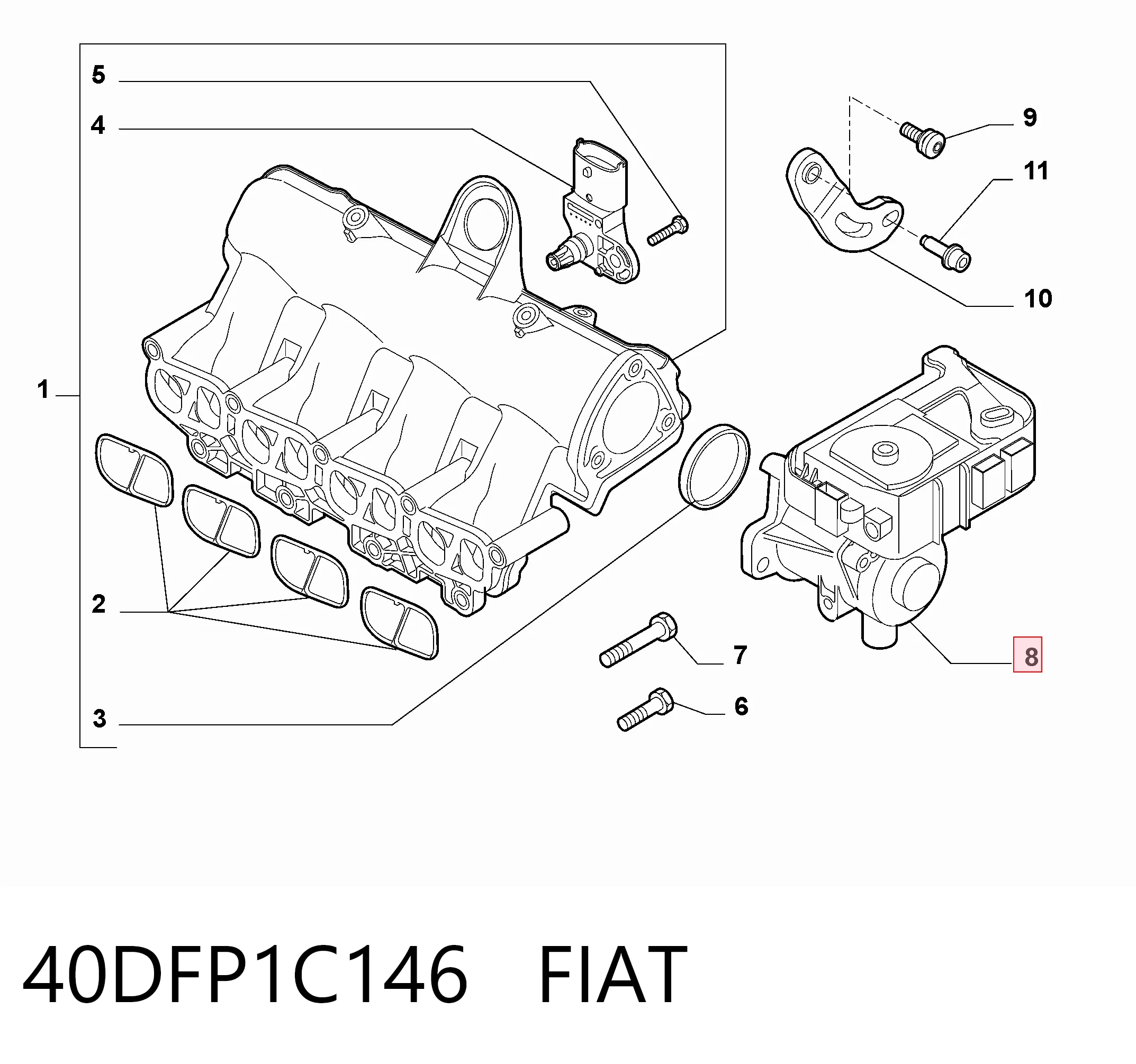 Przepustnica, komplet Opel 55213019