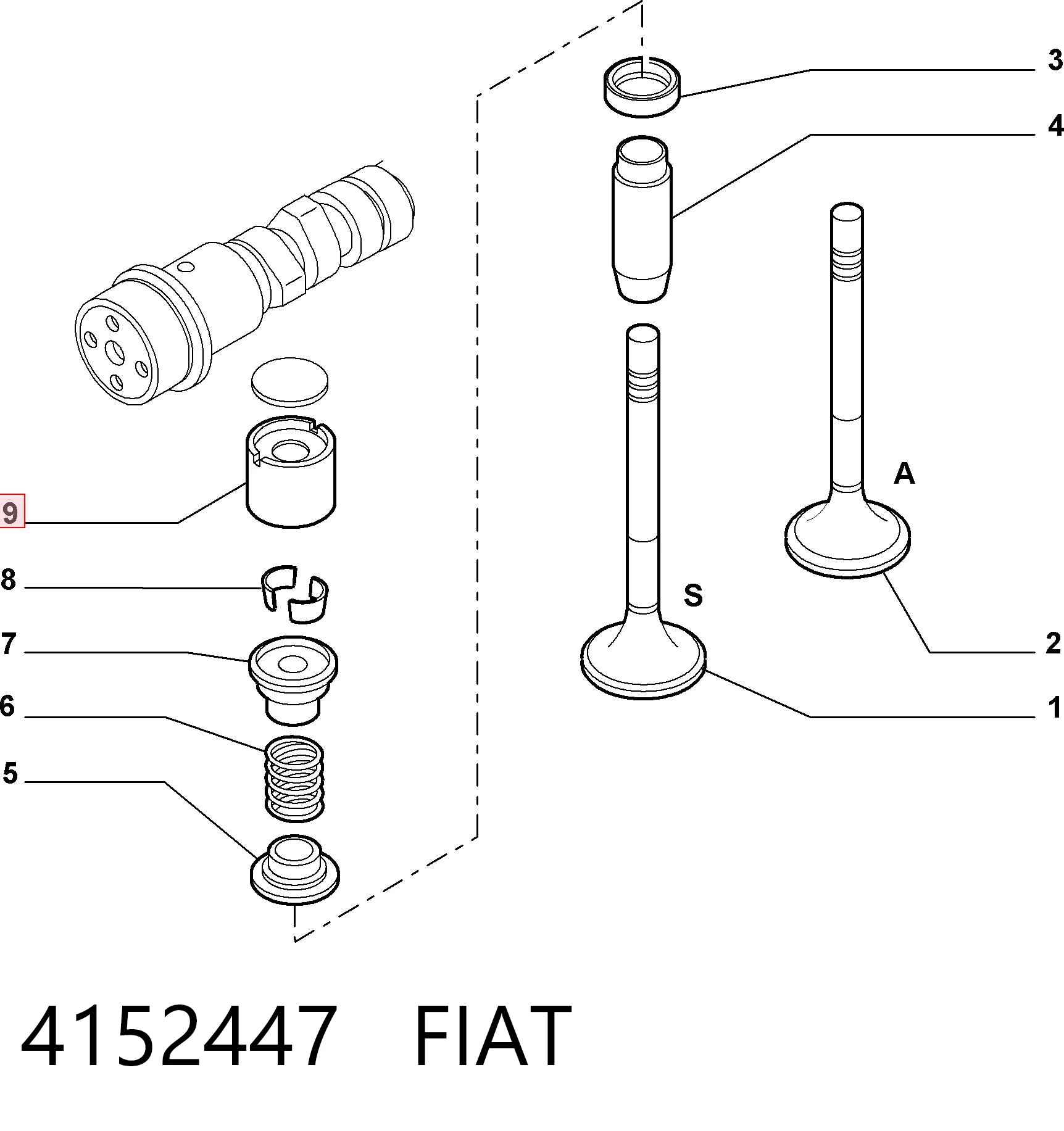 Do koszyka Kompensator hydrauliczny (popychacz hydrauliczny), popychacz zaworu Fiat Tempra  159
