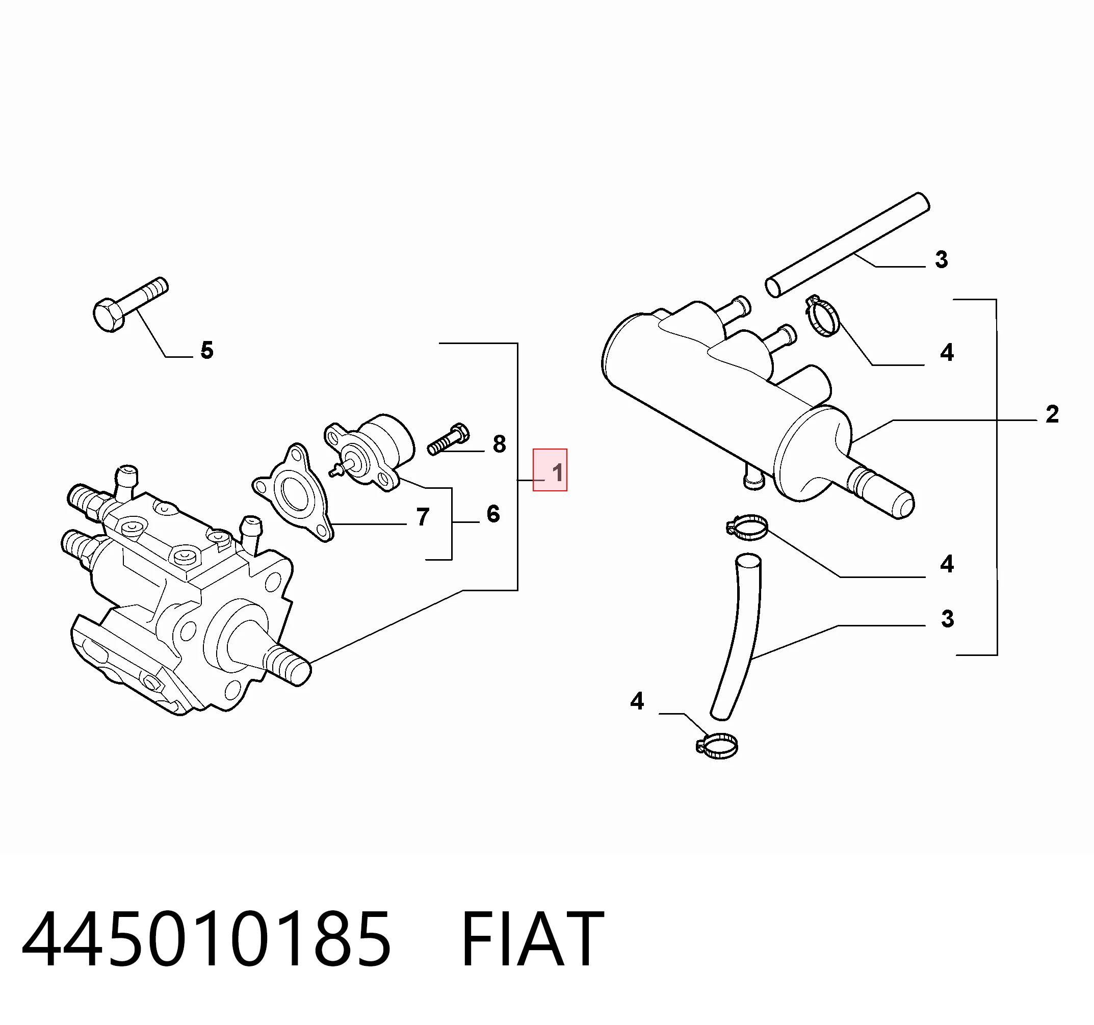 445010185 Fiat/Alfa/Lancia Pompa wtryskowa wysokiego ciśnienia