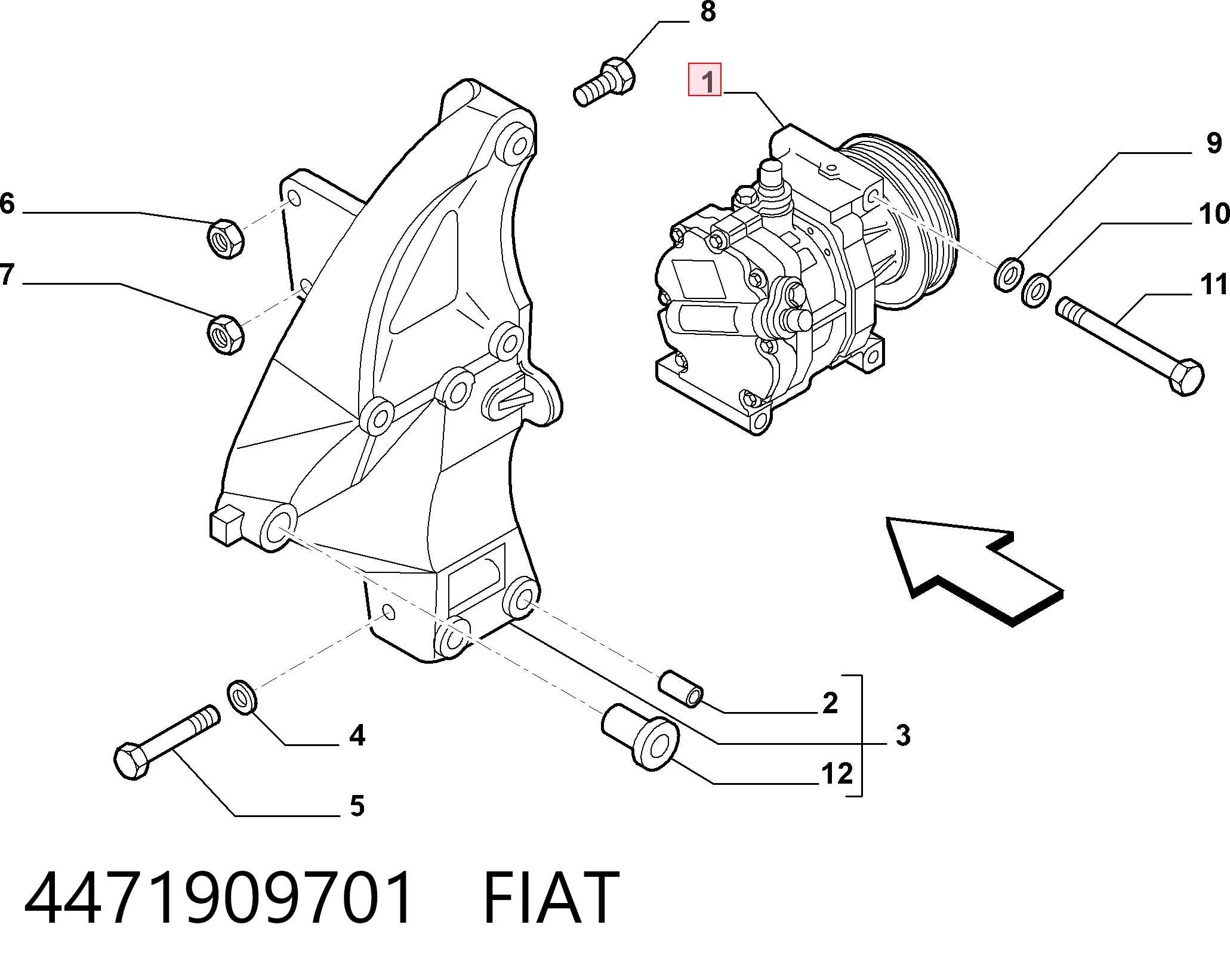 4471909701 Fiat/Alfa/Lancia Sprężarka klimatyzacji