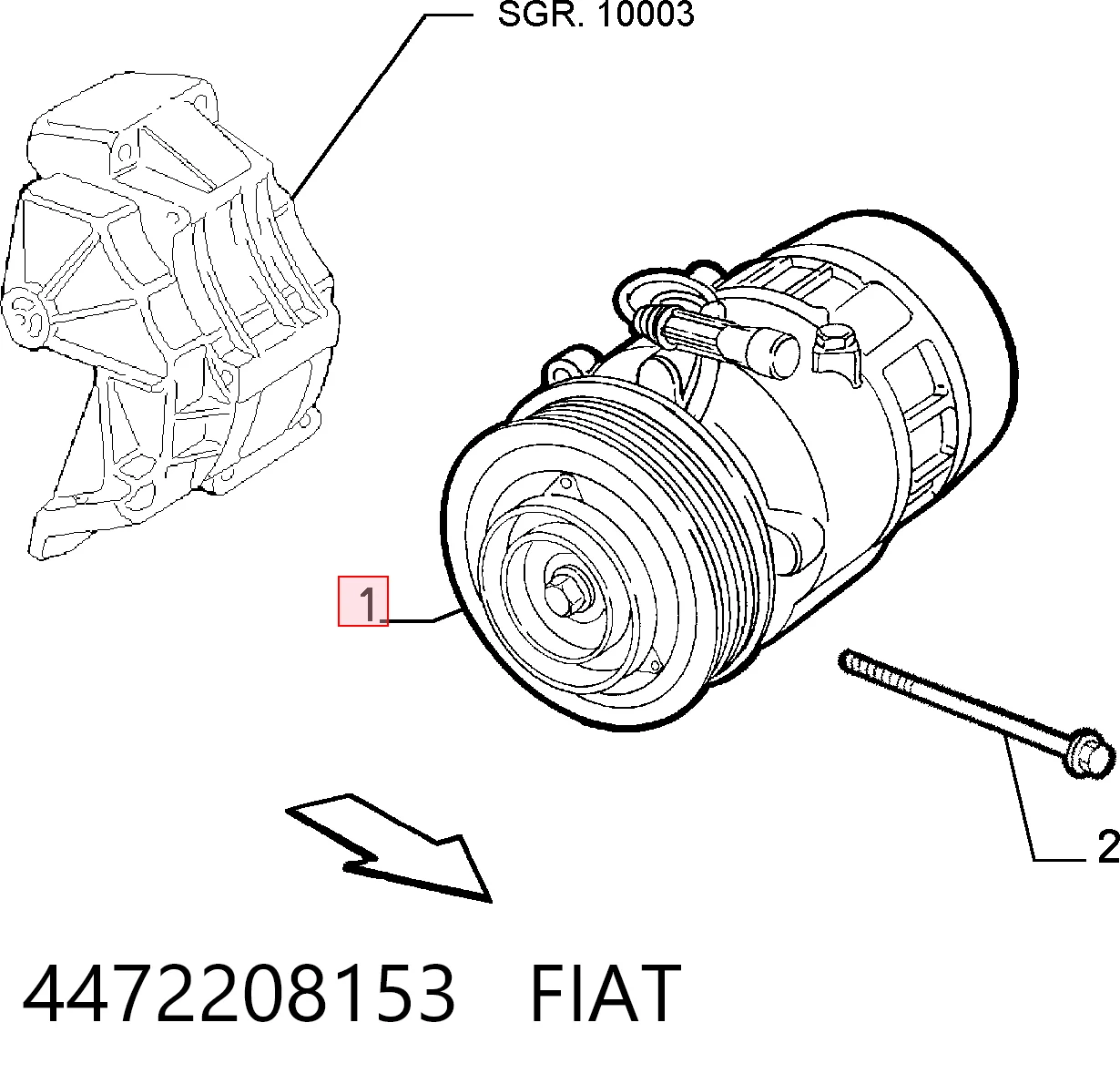 4472208153 Fiat/Alfa/Lancia Sprężarka klimatyzacji