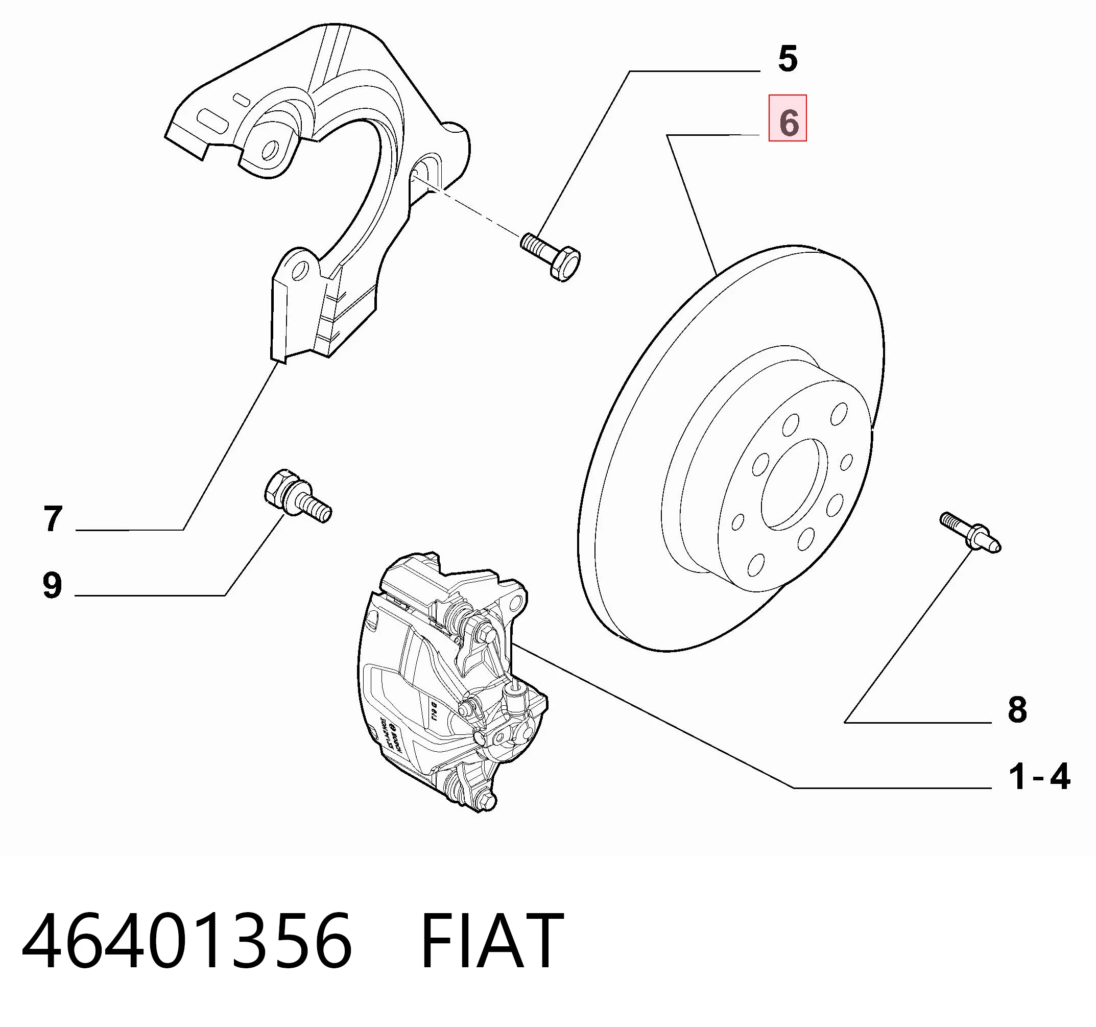 46401356 Fiat/Alfa/Lancia Tarcza hamulcowa przednia