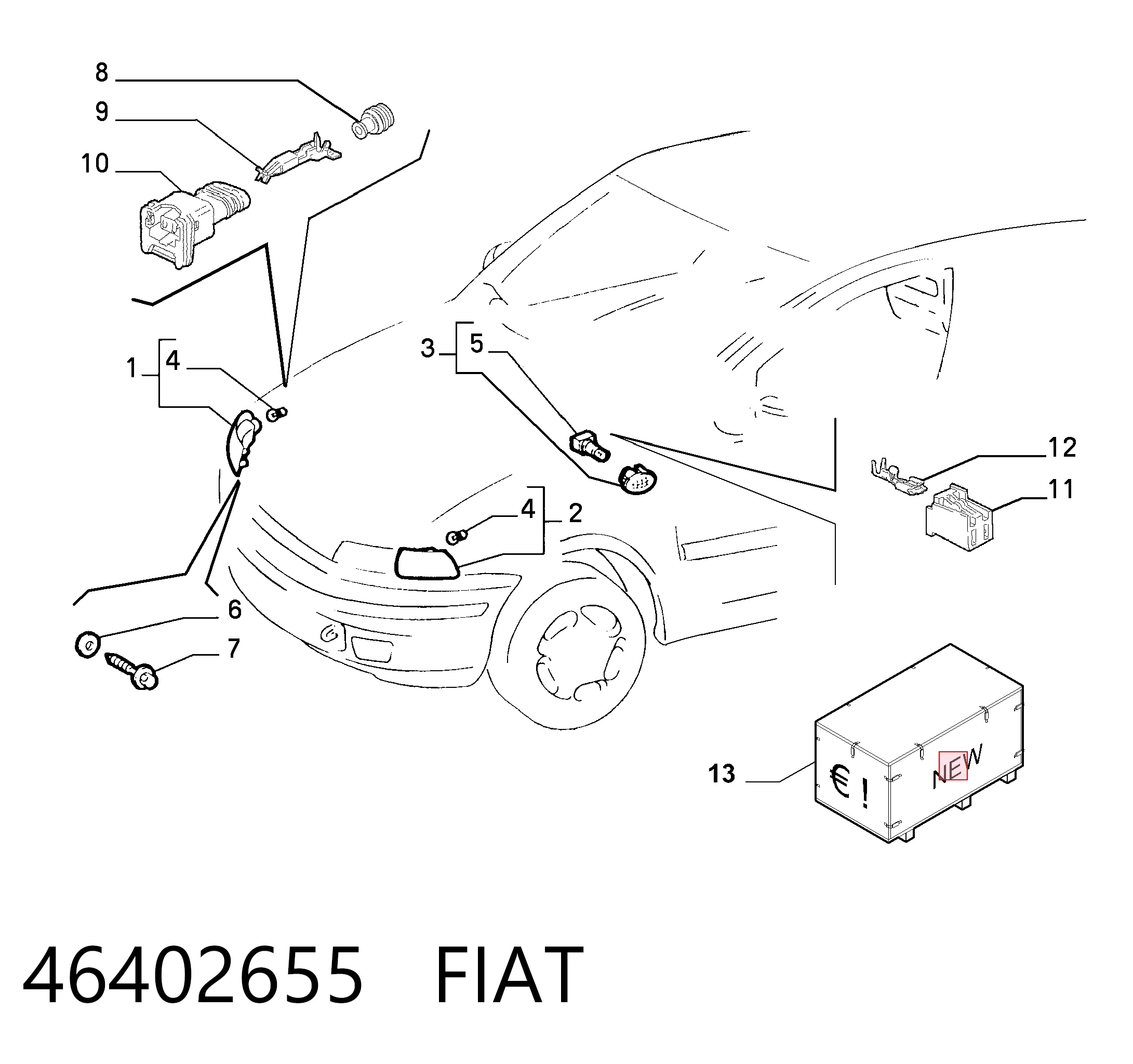 Do koszyka Kierunkowskaz prawy Fiat Punto I 176