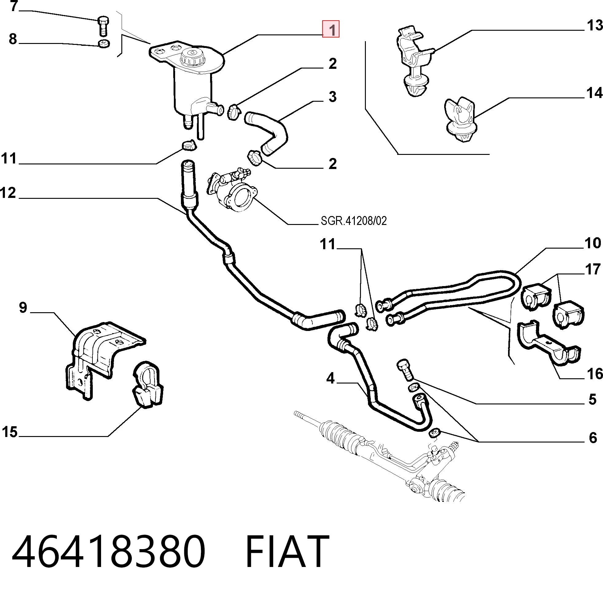 Zbiornik płynu wspomagania do Fiat Albea  172
