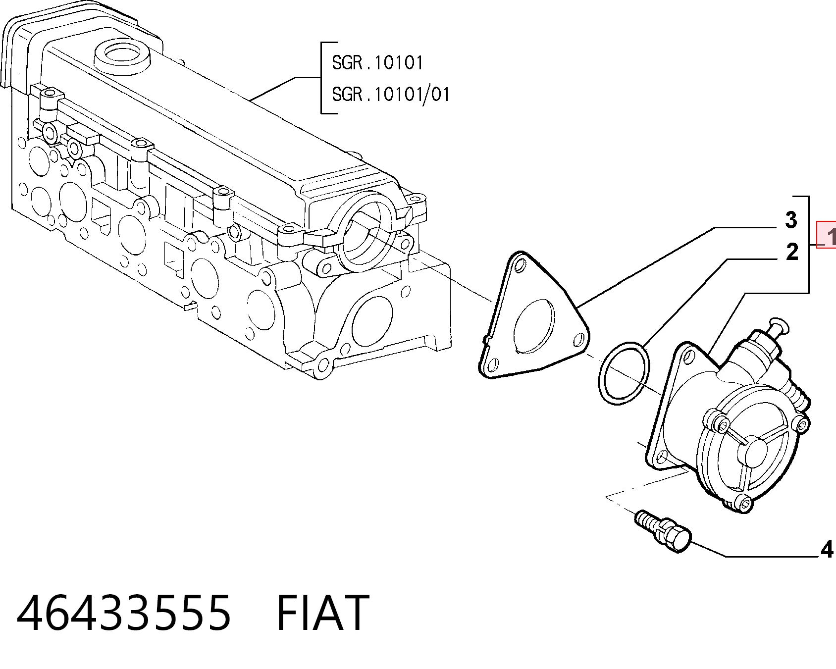 Pompa podciśnienia do Fiat Doblo I 223