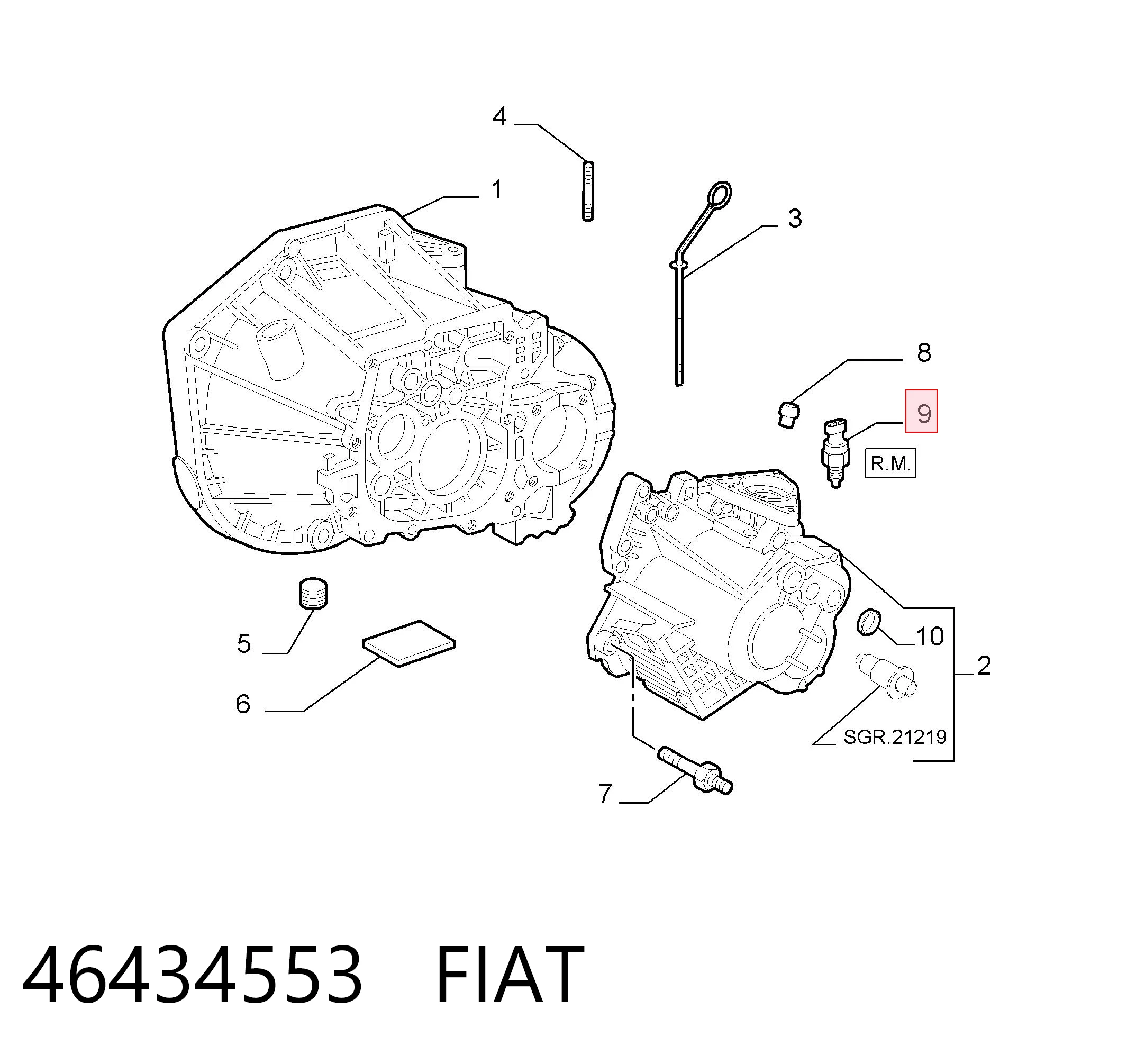 46434553 Fiat/Alfa/Lancia Czujnik włączania światła cofania