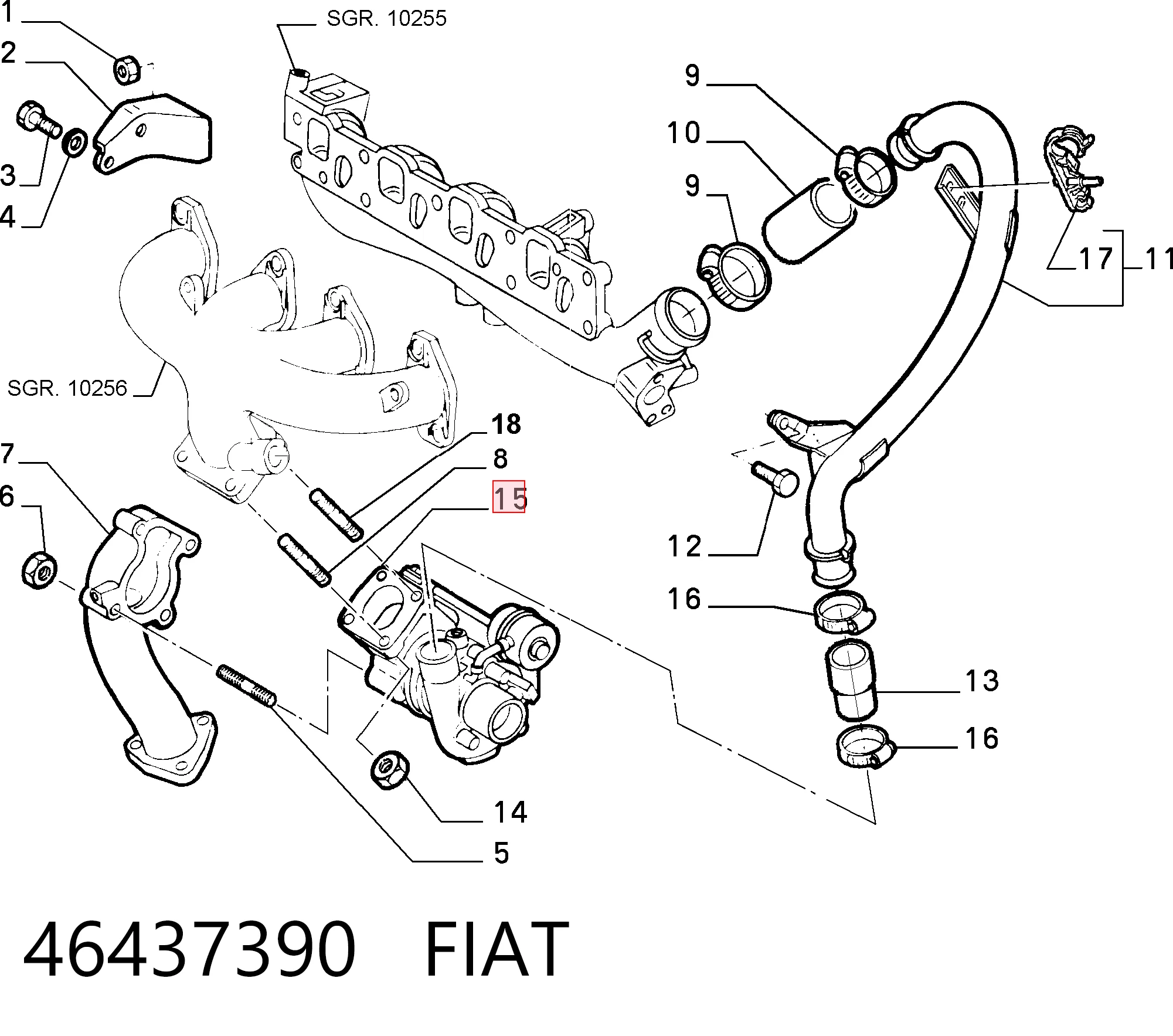 Turbina do Fiat Bravo I 182