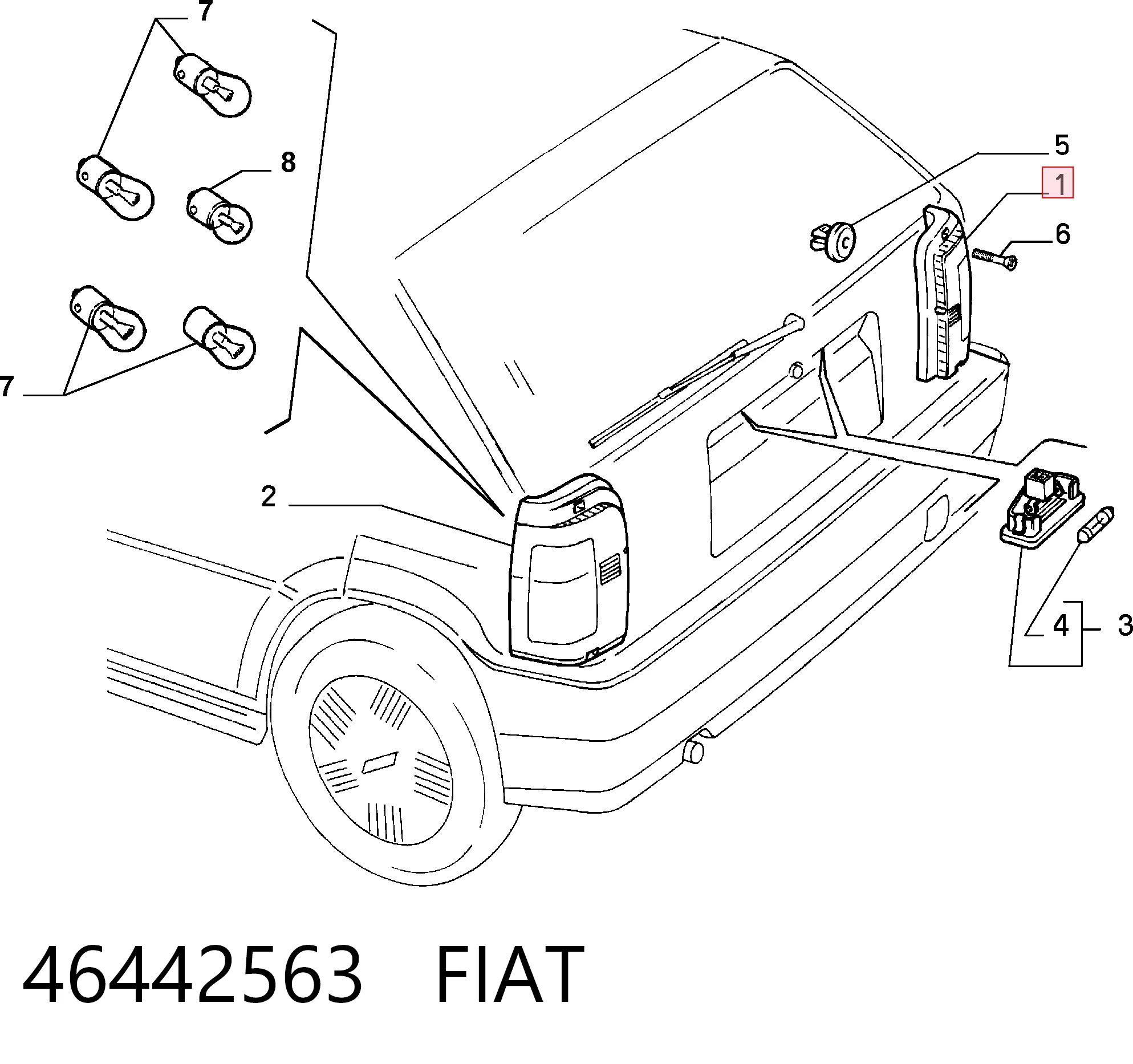 Do koszyka Lampa zespolona tylna prawa Fiat Tipo  160