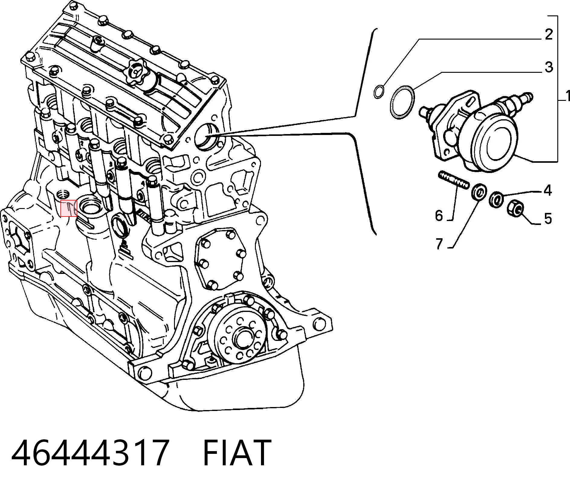 46444317 Fiat/Alfa/Lancia Pompa podciśnienia