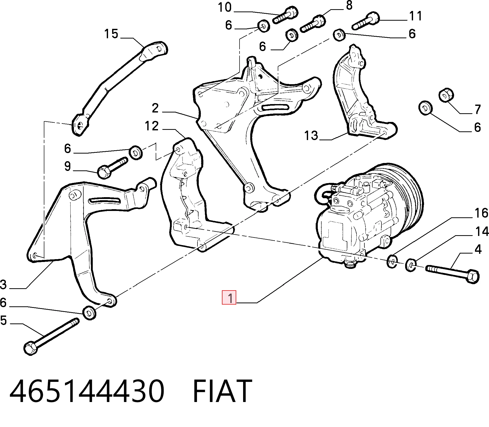 Sprężarka klimatyzacji Fiat Punto I