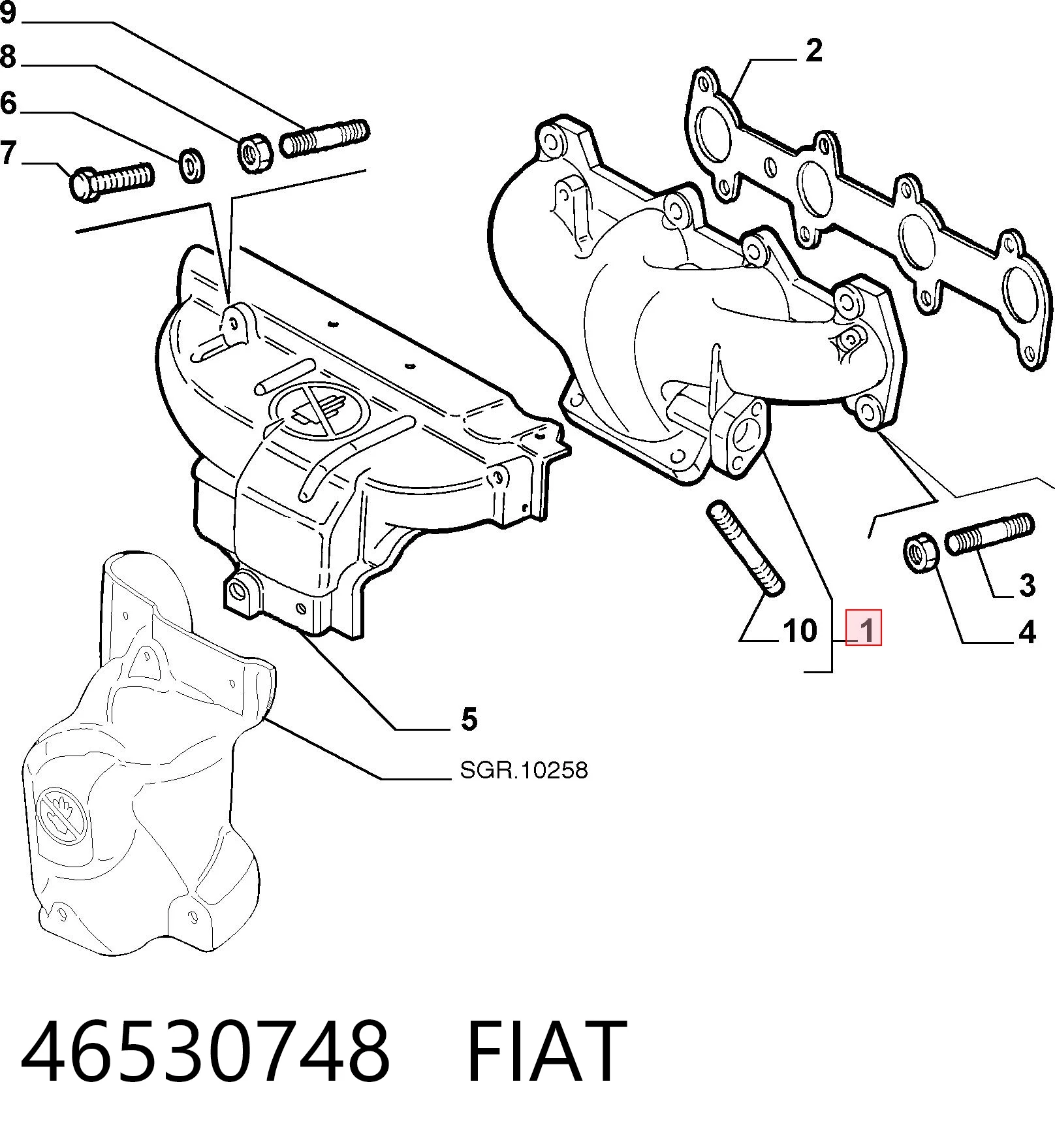 Kolektor wydechowy do Alfa Romeo 147  937