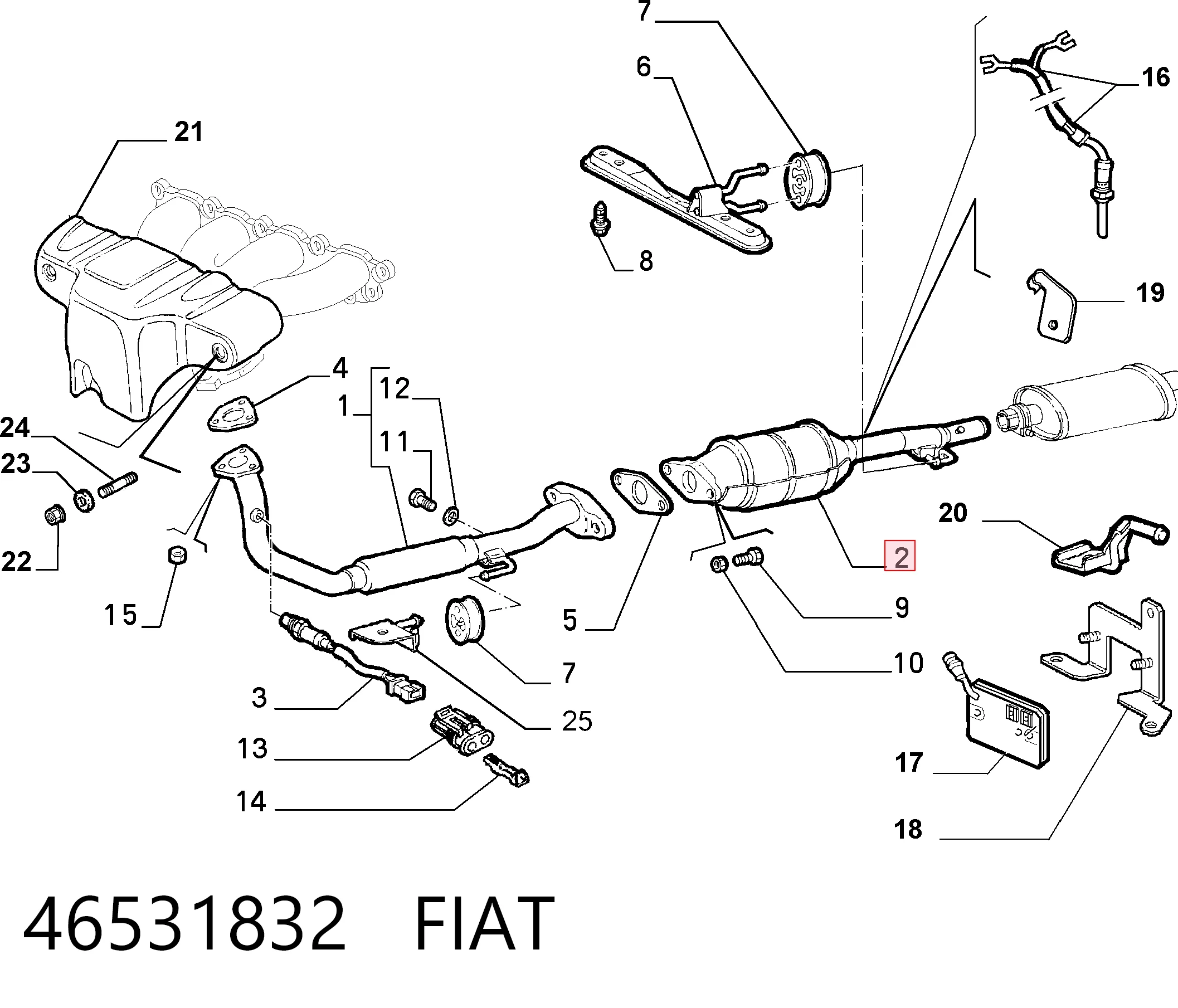  Konwerter-katalizator Fiat Punto 1