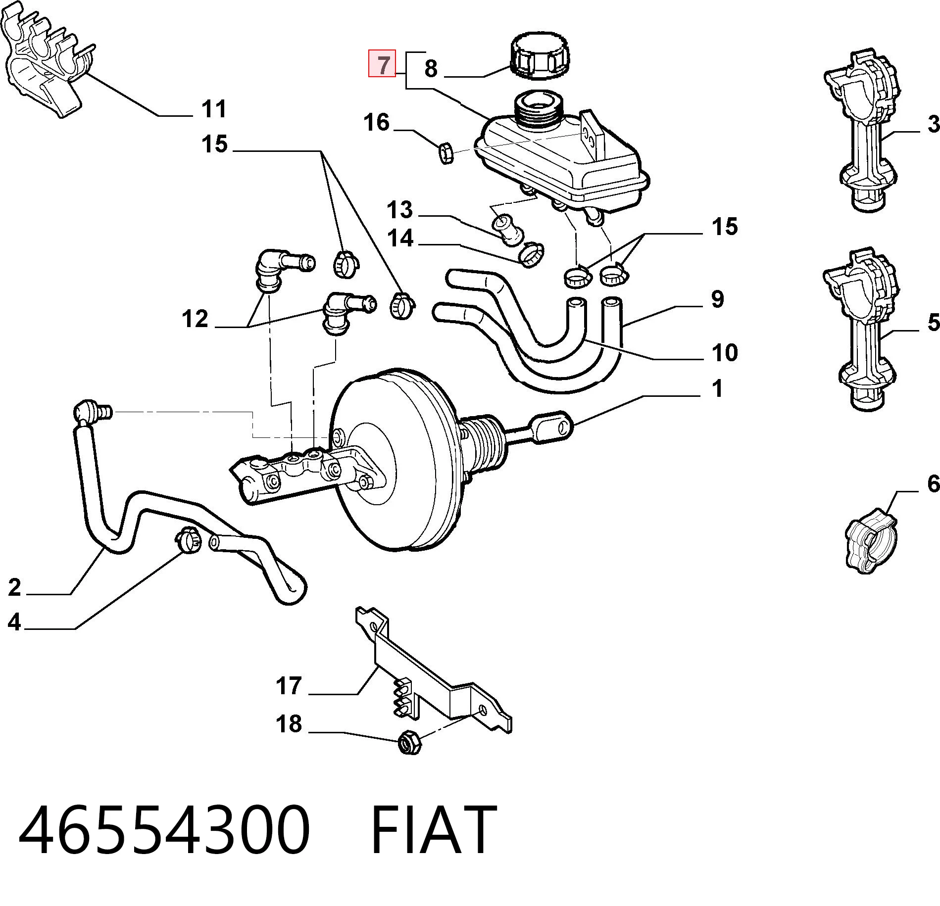 Kupić Zbiorniczek głównego cylindra hamulcowego (płynu hamulcowego) Fiat Punto II 188 w dobrej cenie