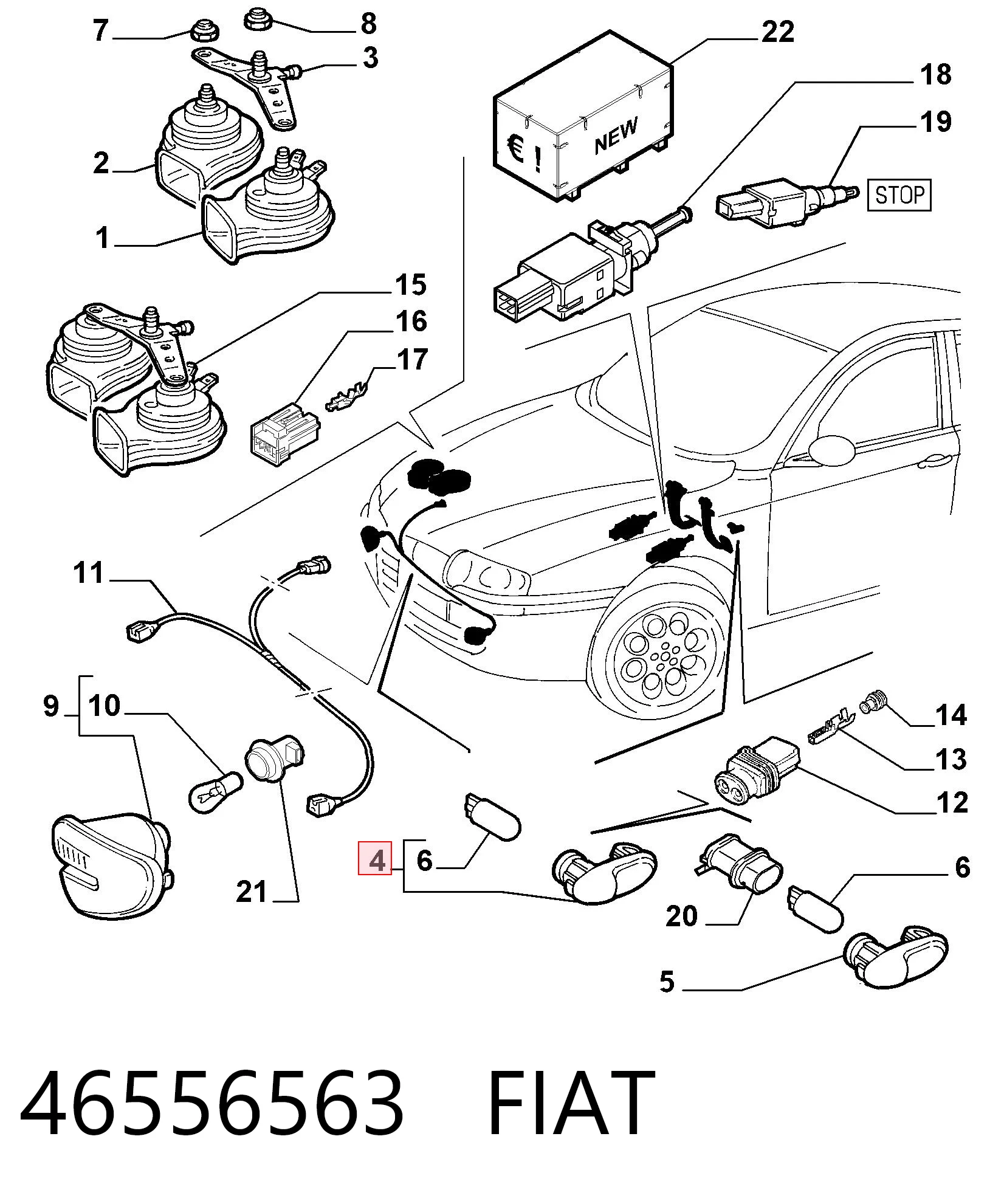 Powtarzacz kierunkowskazu na błotniku Alfa Romeo 147 hatchback (937) (2001 - 2010) cena, od 12,32 USD