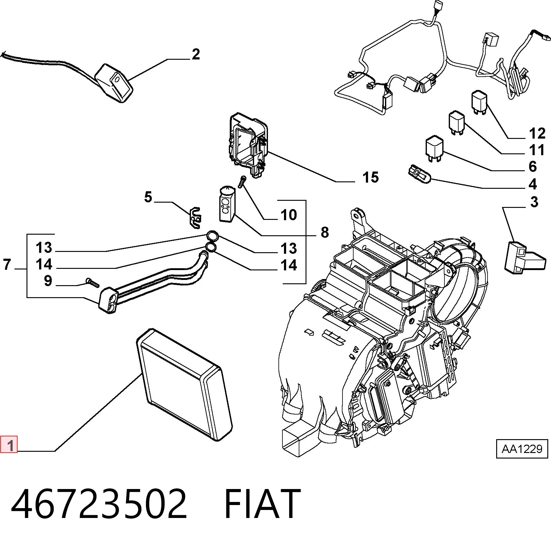 Parownik klimatyzacji do Fiat Stilo  192