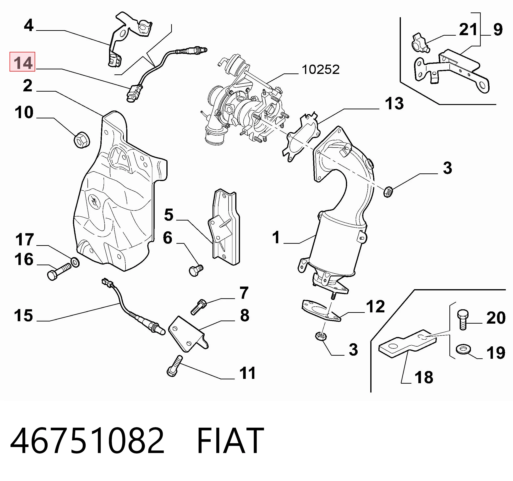 46751082 Fiat/Alfa/Lancia Sonda lambda, czujnik tlenu