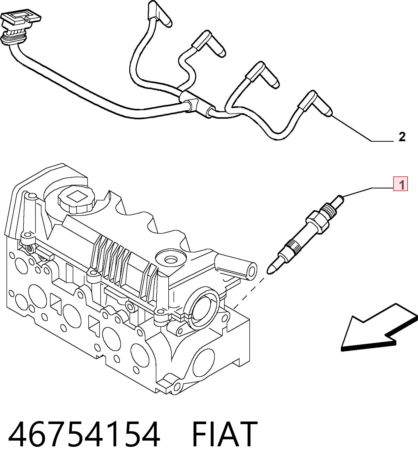 46754154 Fiat/Alfa/Lancia Świeca żarowa