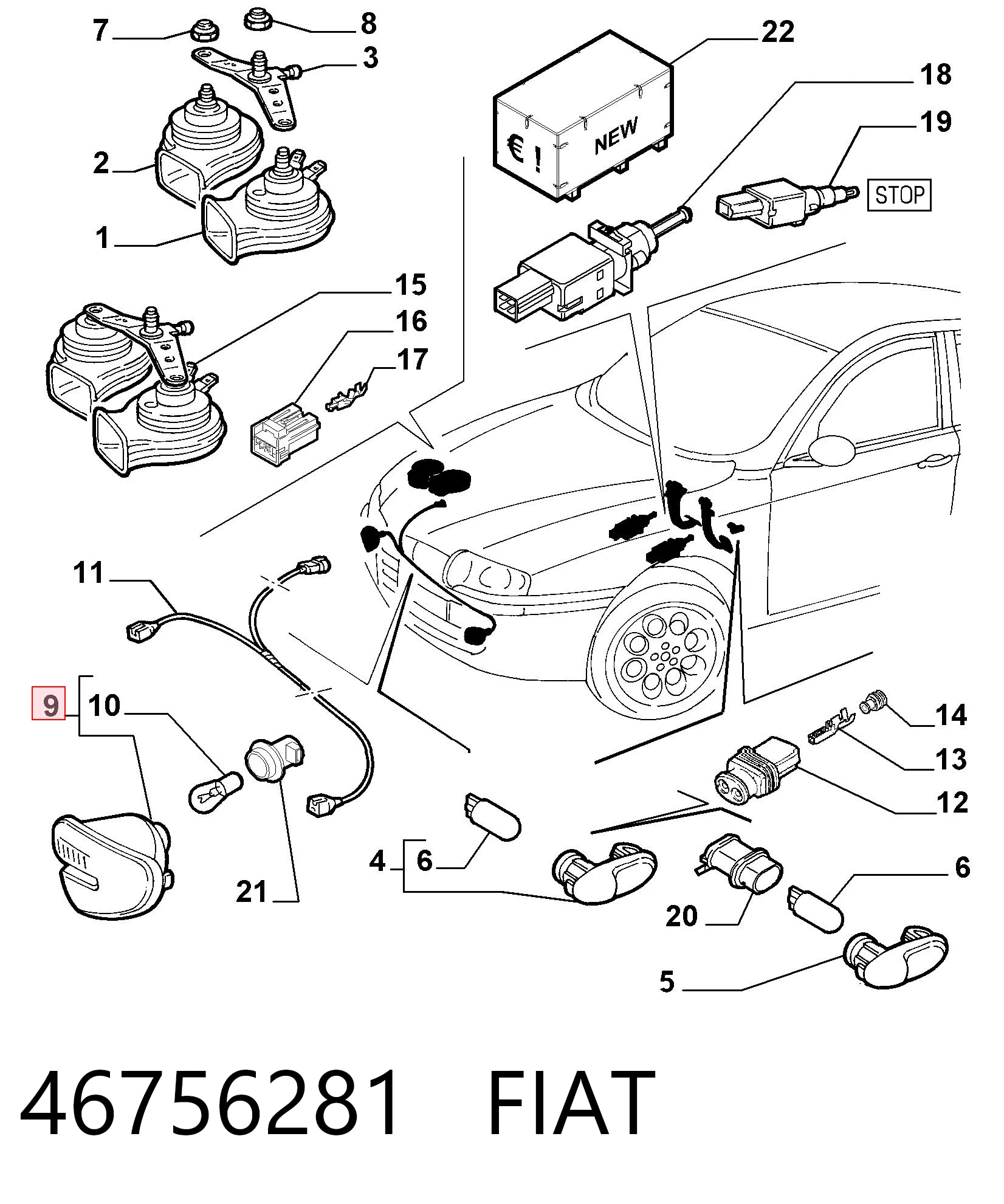  Kierunkowskaz lewy Alfa Romeo 147 