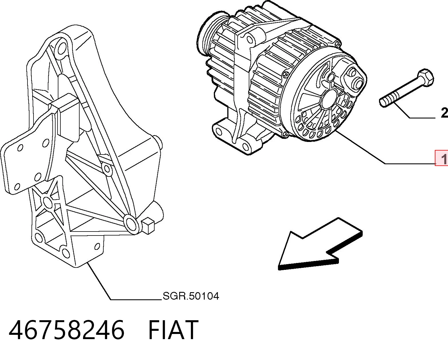46758246 Fiat/Alfa/Lancia Alternator