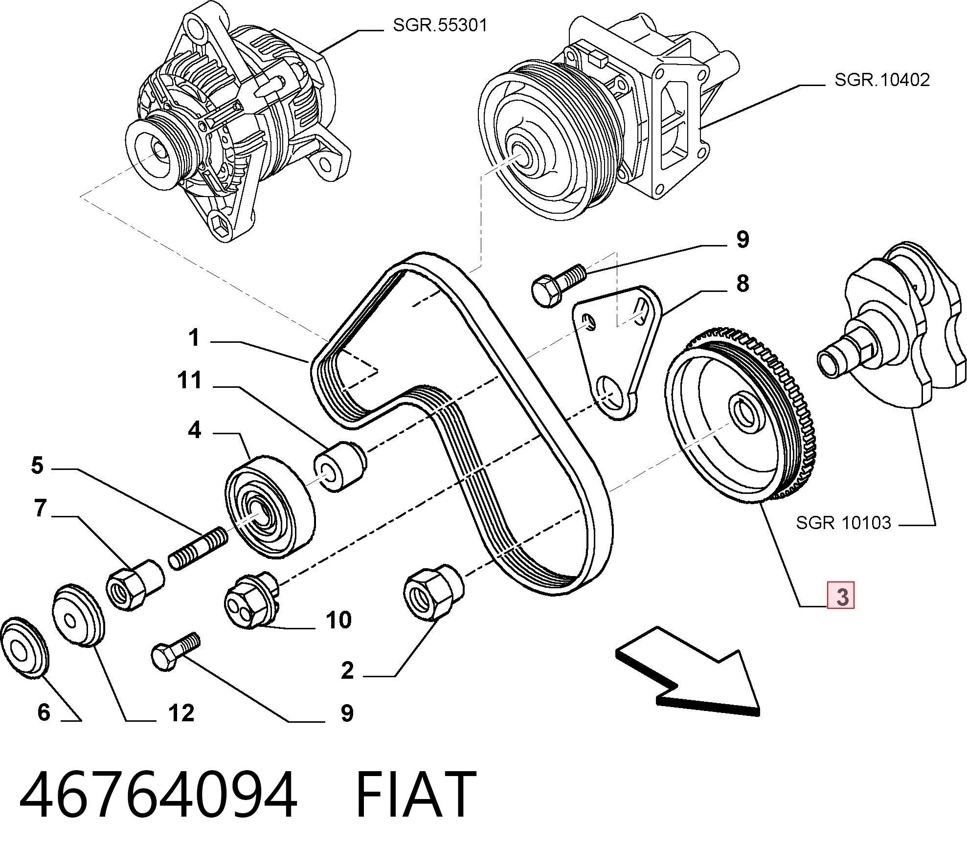 46764094 Fiat/Alfa/Lancia