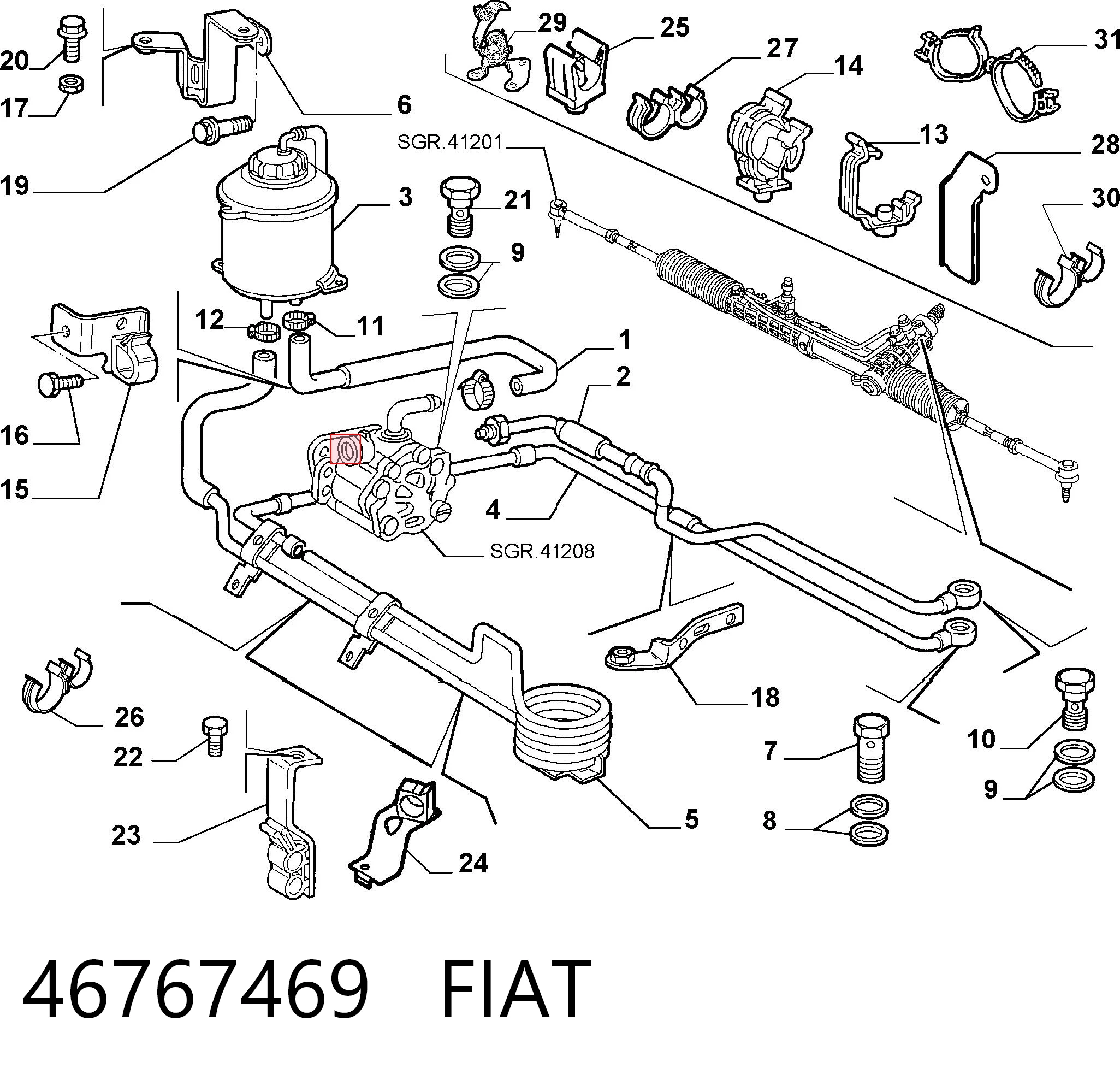 Zbiornik płynu wspomagania Fiat Doblo I awangarda (223) (2001 - 2010) cena, od 44,27 USD