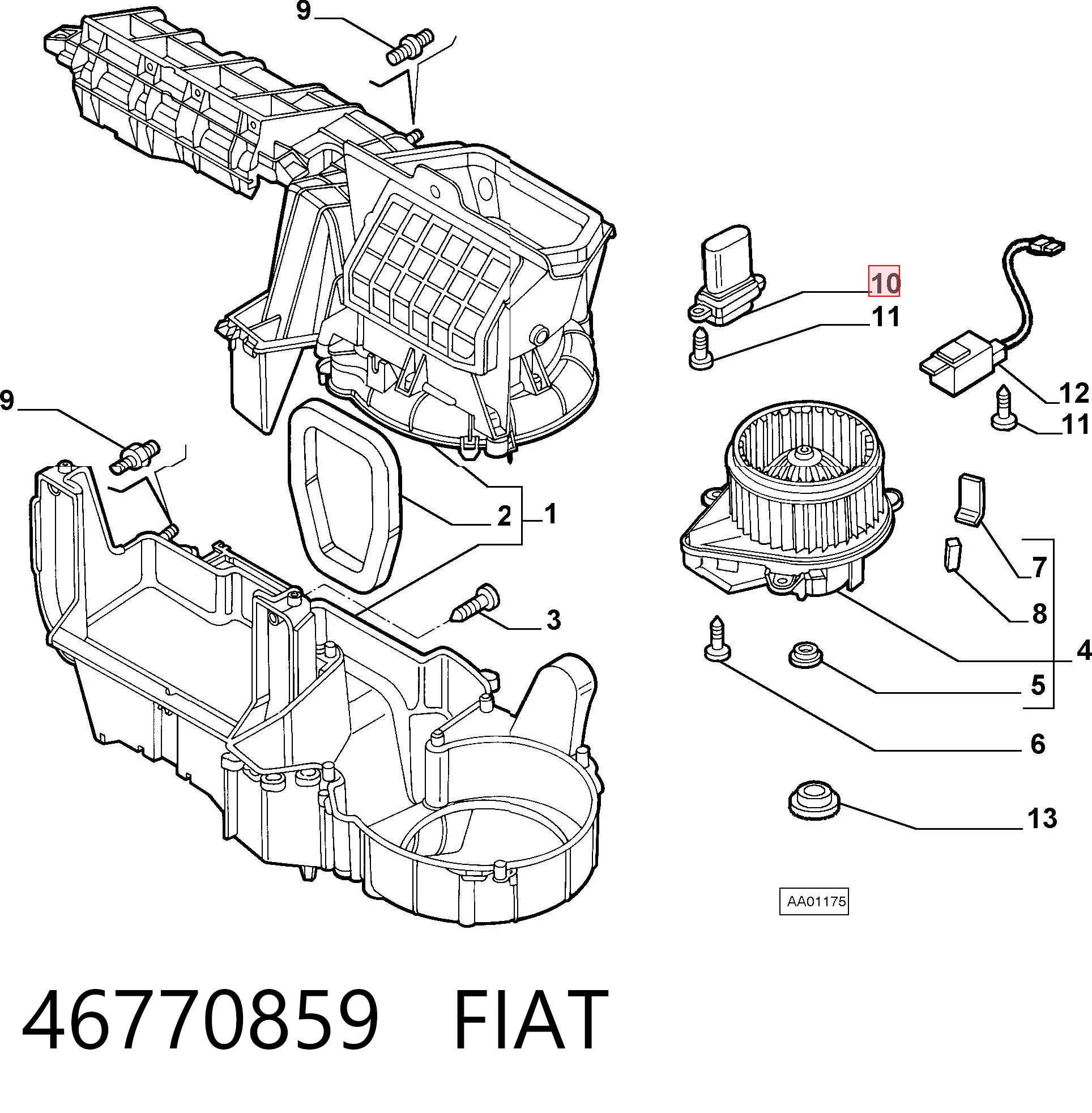  Rezystor wentylatora nagrzewnicy (ogrzewacza kabiny) Fiat Punto 2