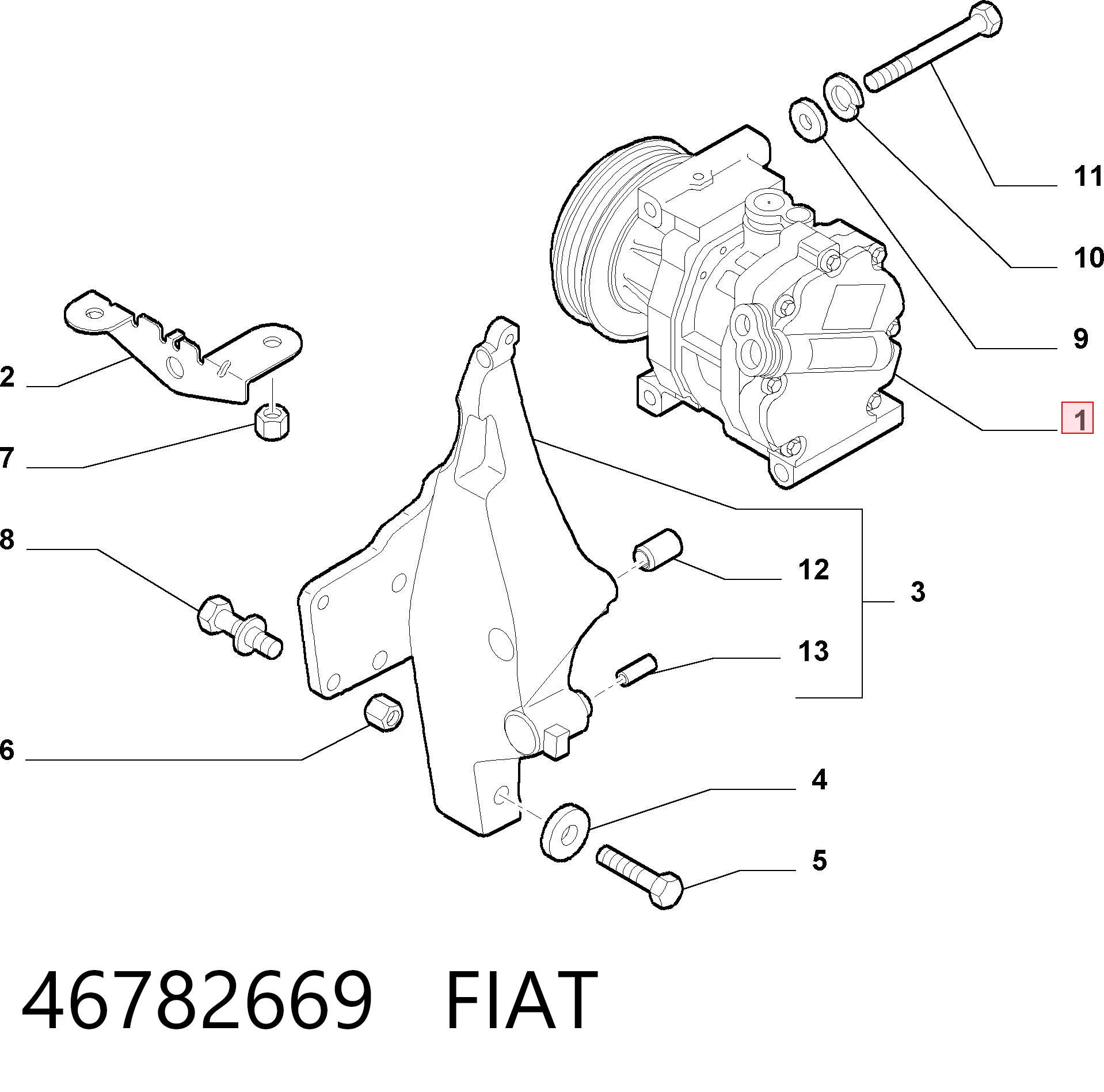 46782669 Fiat/Alfa/Lancia Sprężarka klimatyzacji