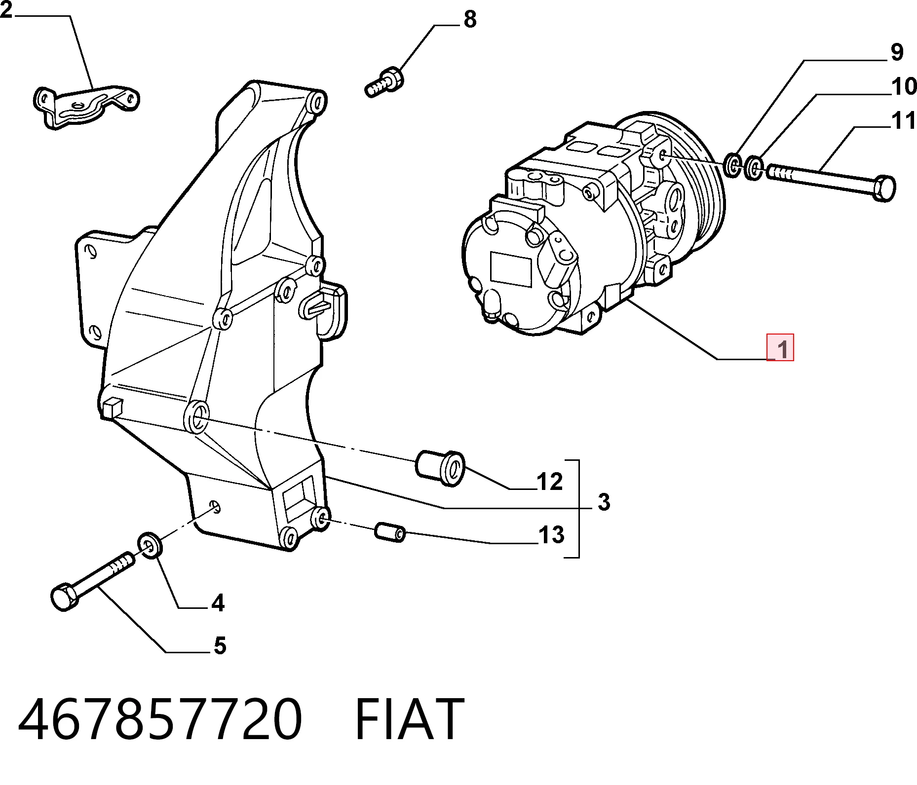 Do koszyka Sprężarka klimatyzacji Fiat Tipo  160
