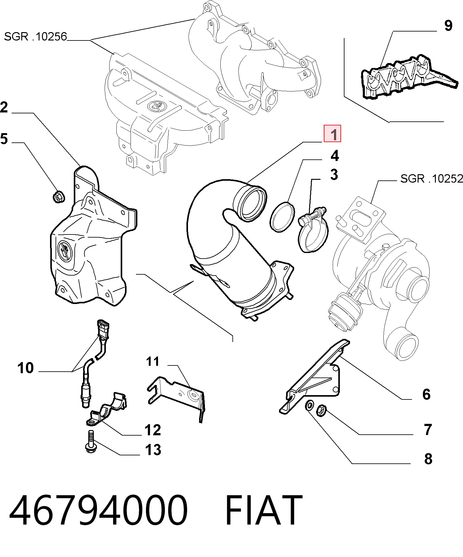 Konwerter-katalizator do Fiat Stilo  192
